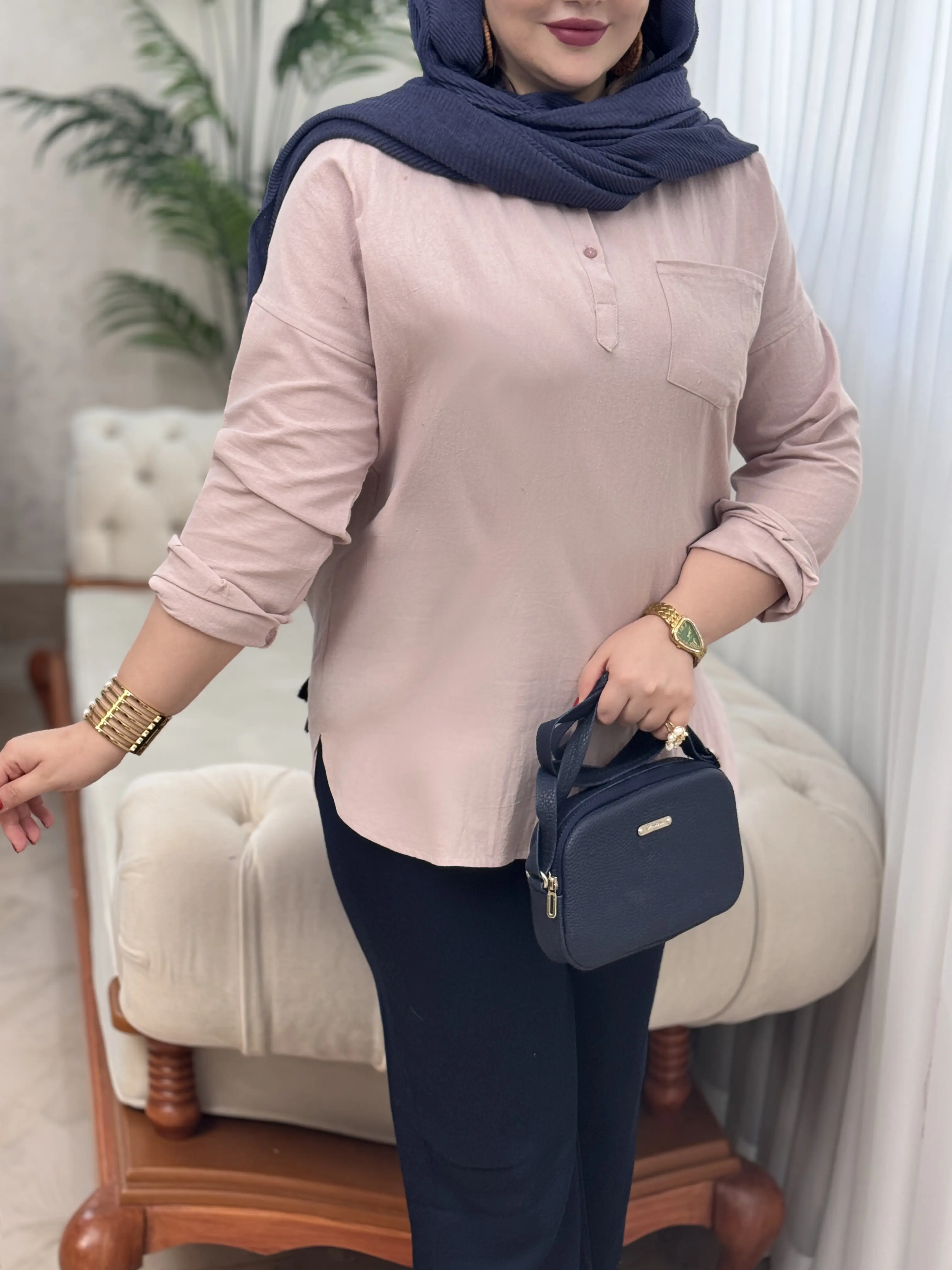 تونیک کتان نخ سیلویا‌3202