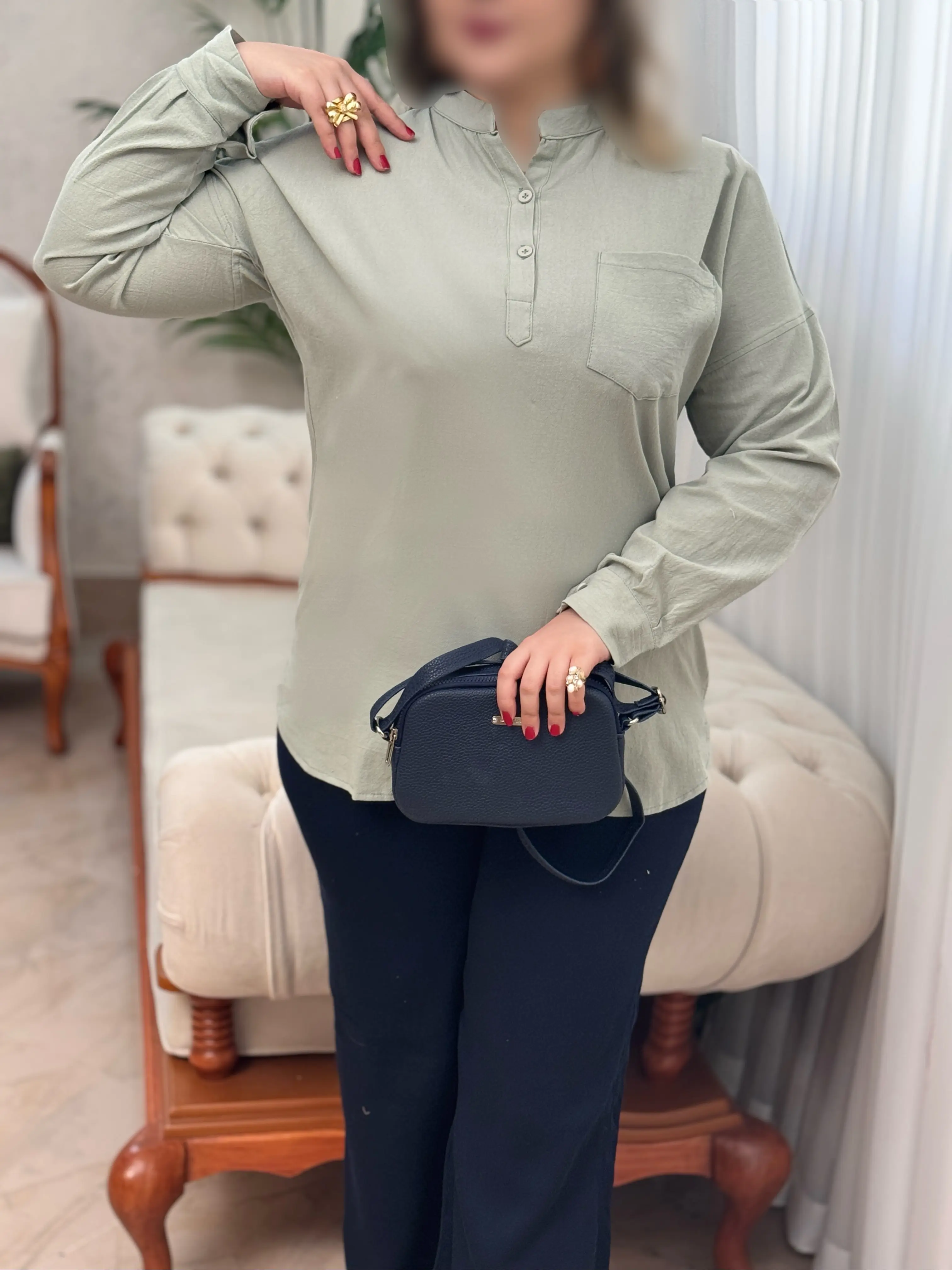 تونیک کتان نخ سیلویا‌3202