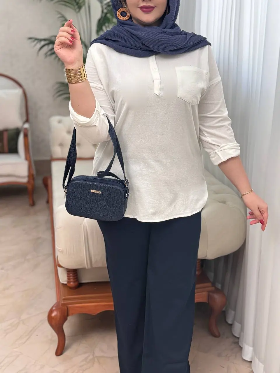 تونیک کتان نخ سیلویا‌3202