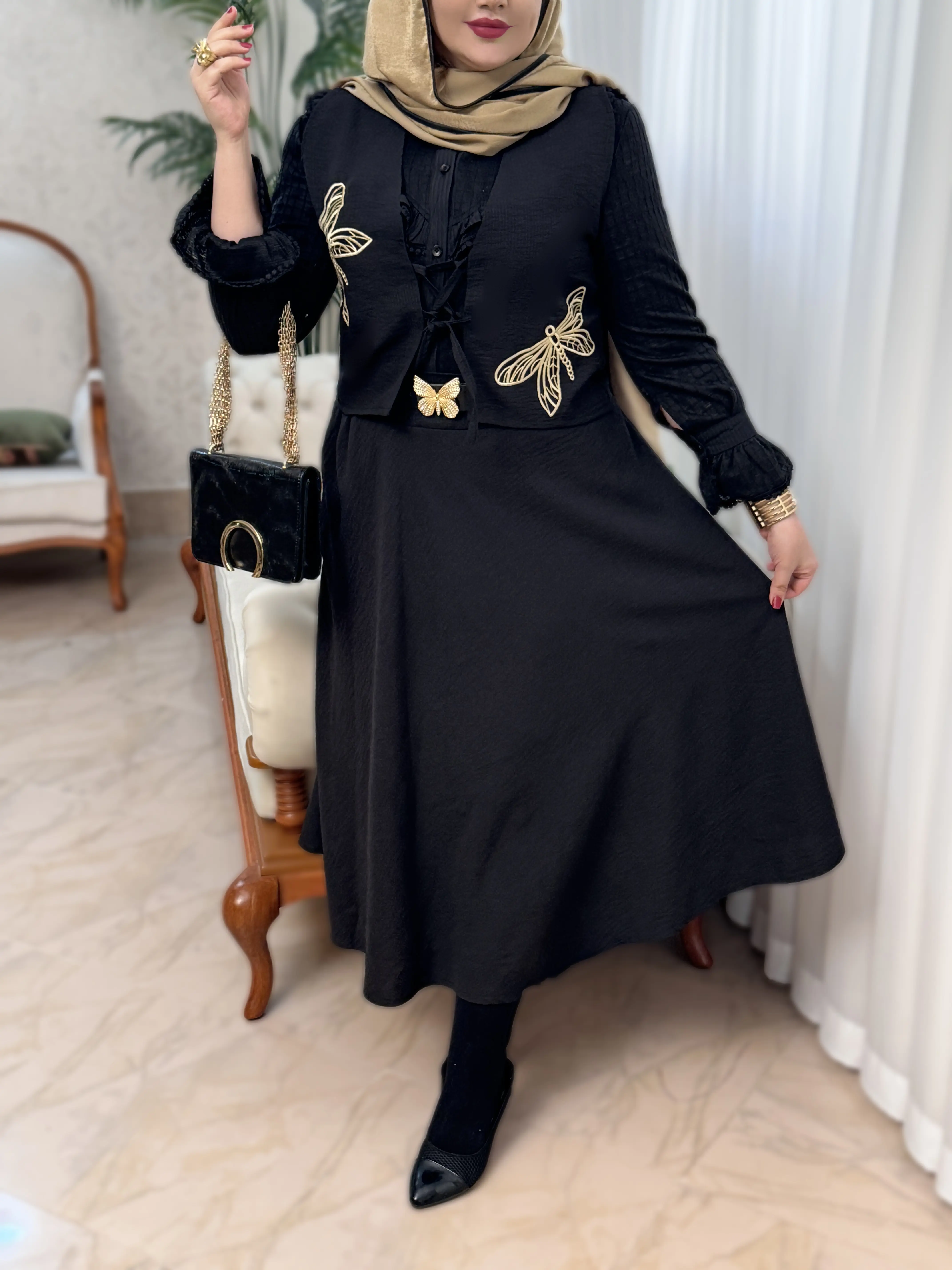 ست ژیله دامن سنجاقک 3212