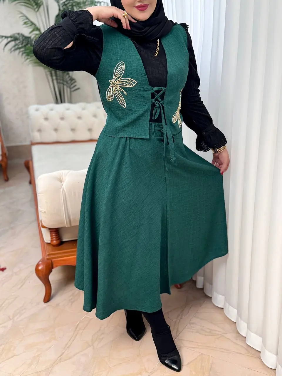 ست ژیله دامن سنجاقک 3212