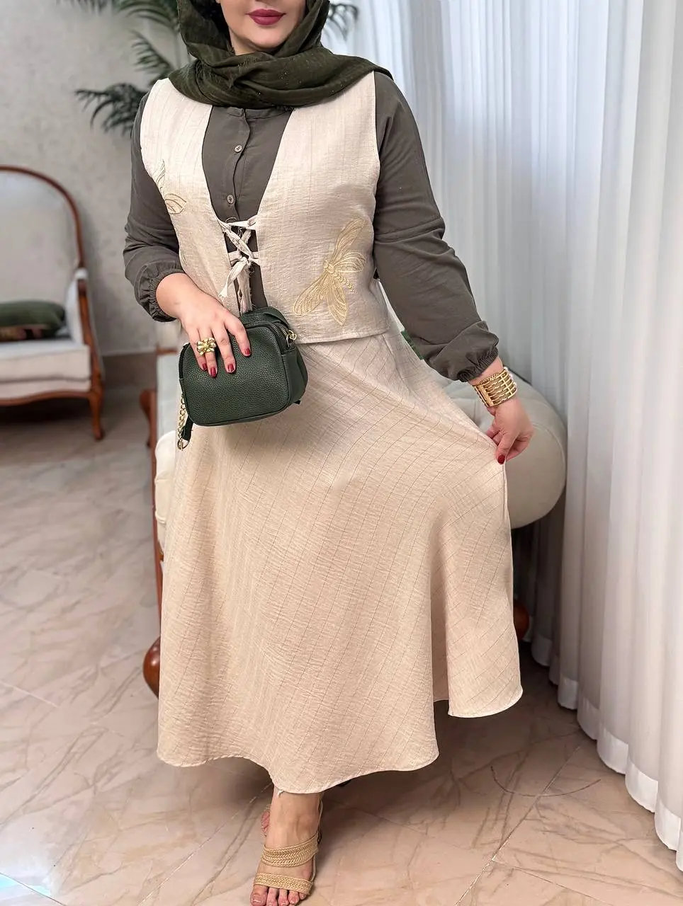 ست ژیله دامن سنجاقک 3212