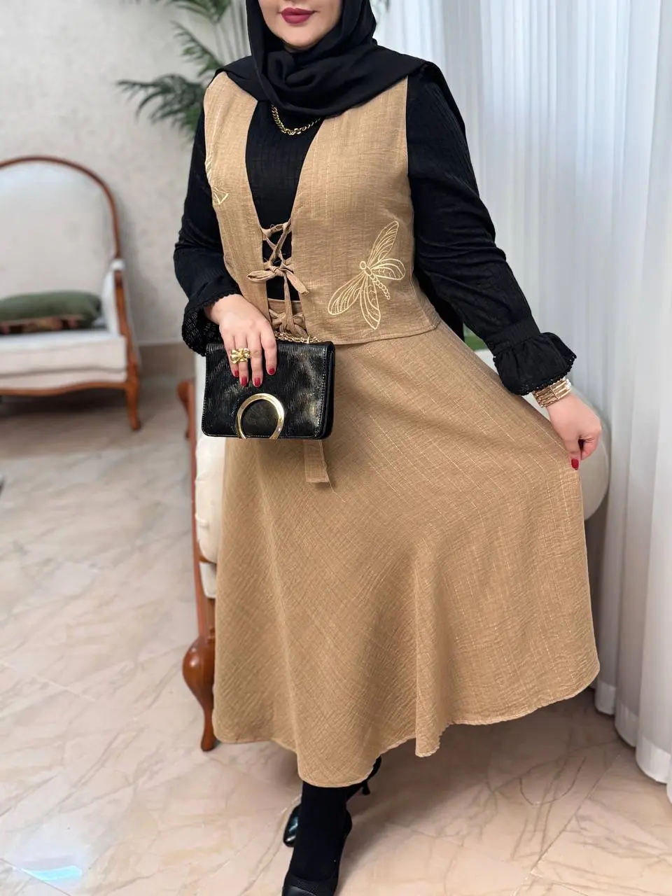 ست ژیله دامن سنجاقک 3212