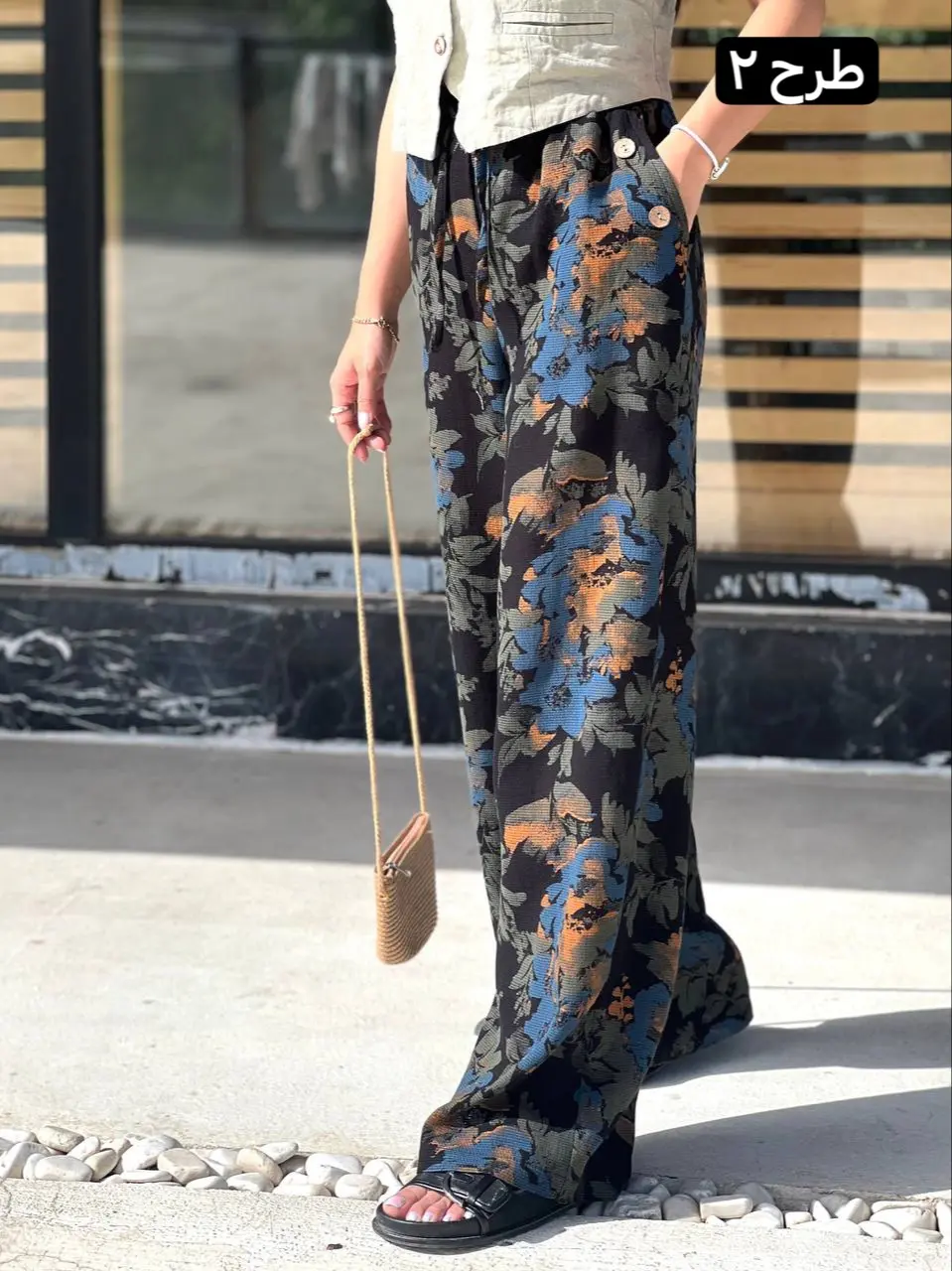 شلوار لینن حصیری 3258