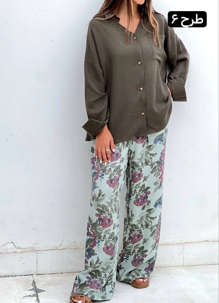 شلوار لینن حصیری 3258