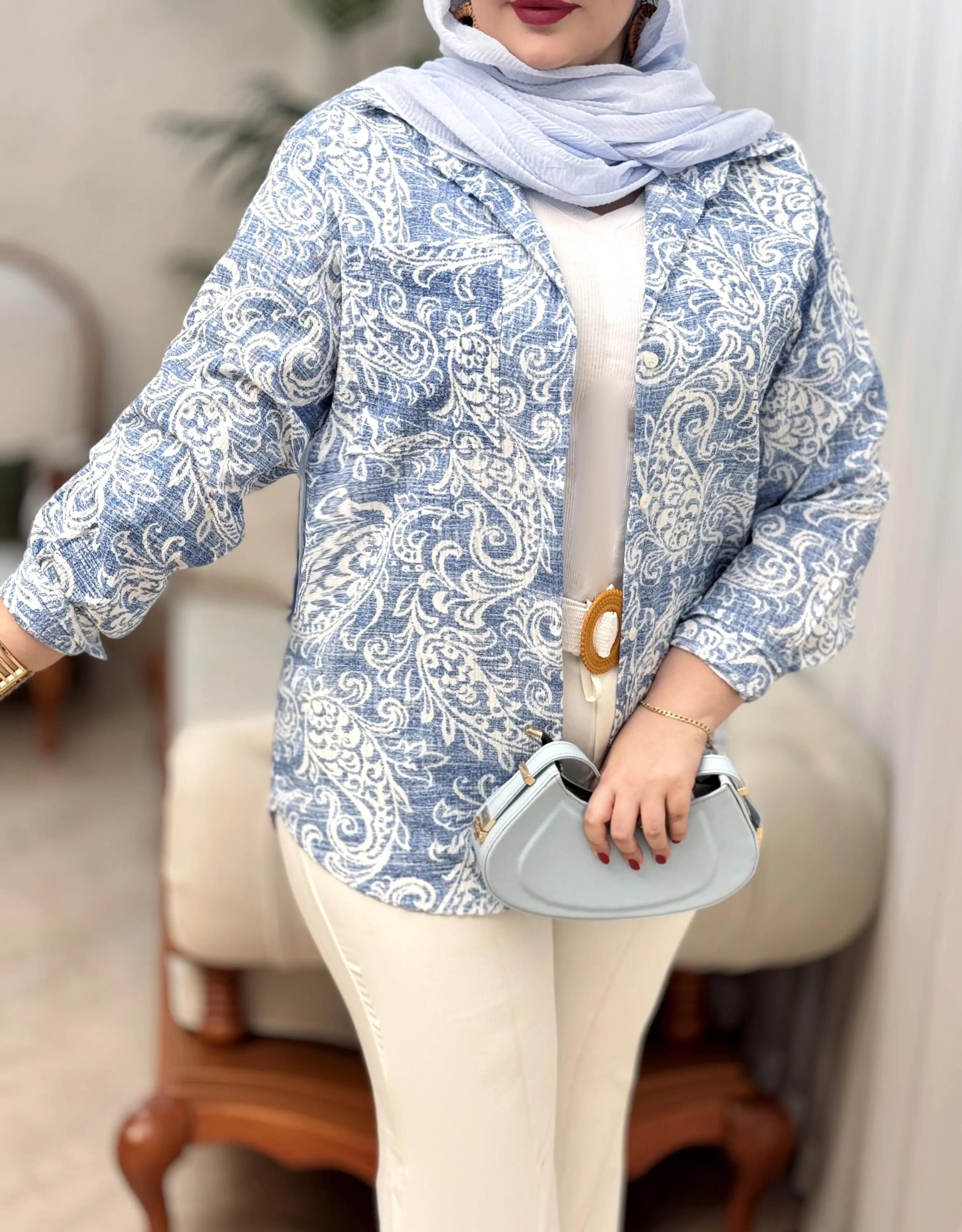 شومیز مانتویی ترنج 3286