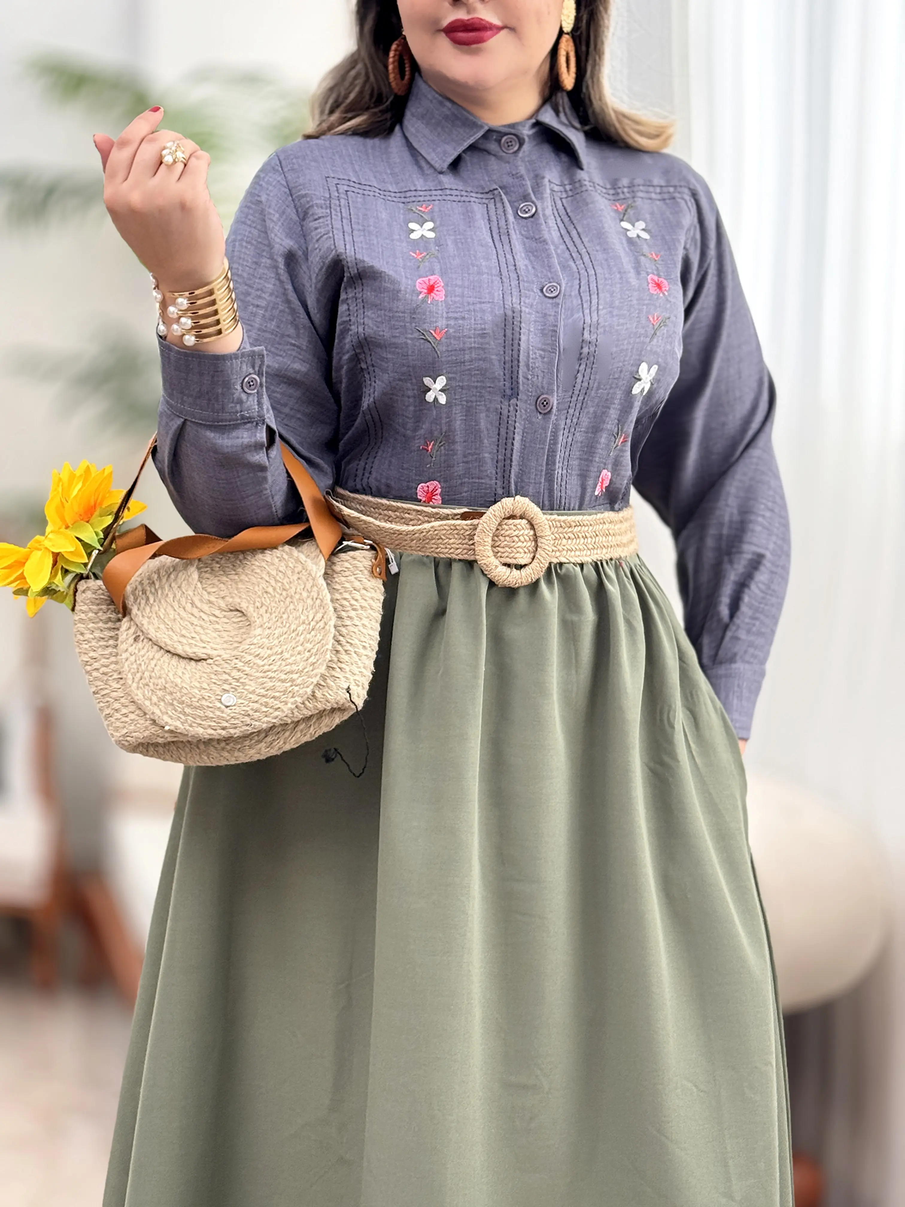 شومیز گلدوزی ترلان 3298