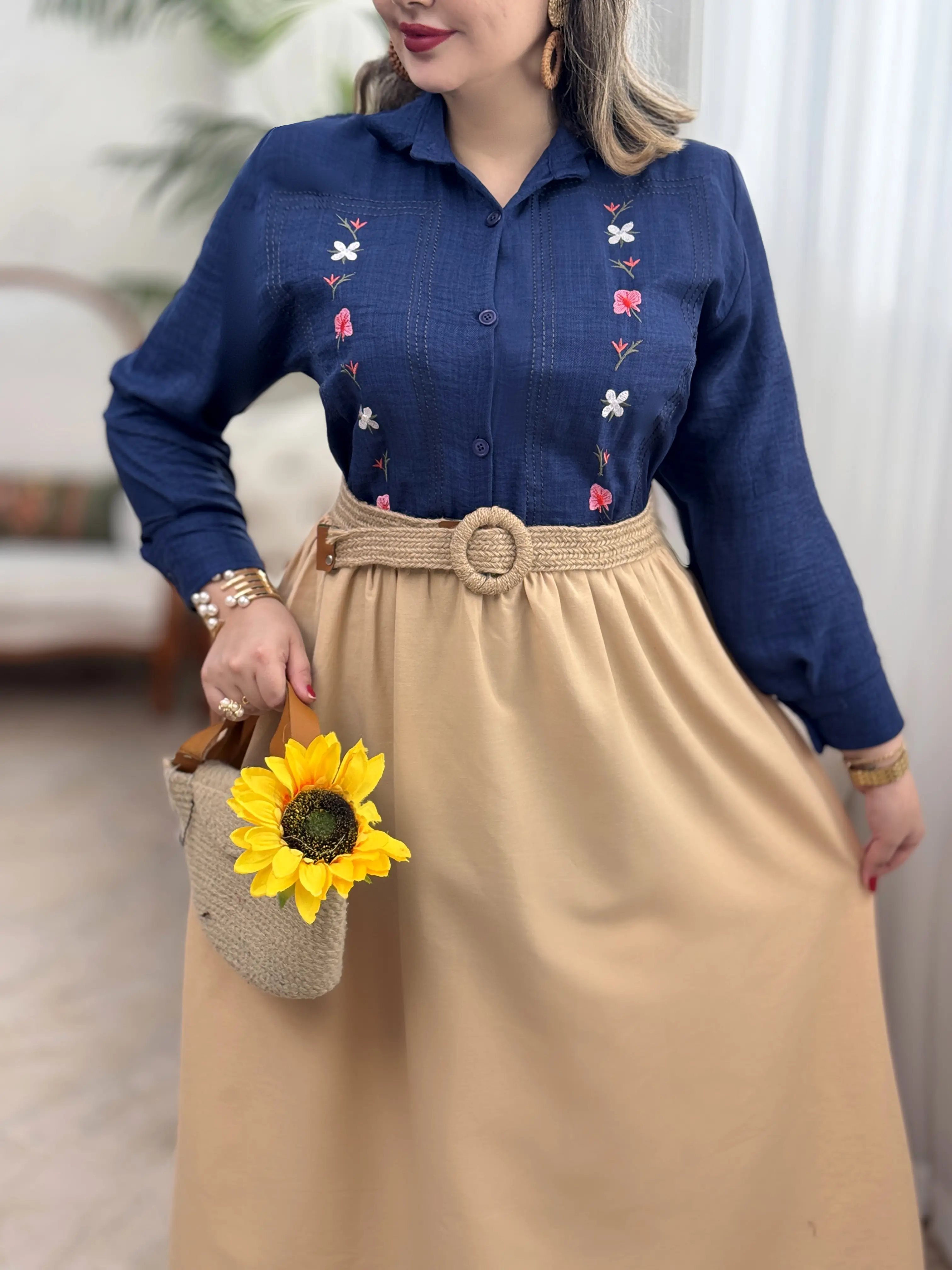 شومیز گلدوزی ترلان 3298