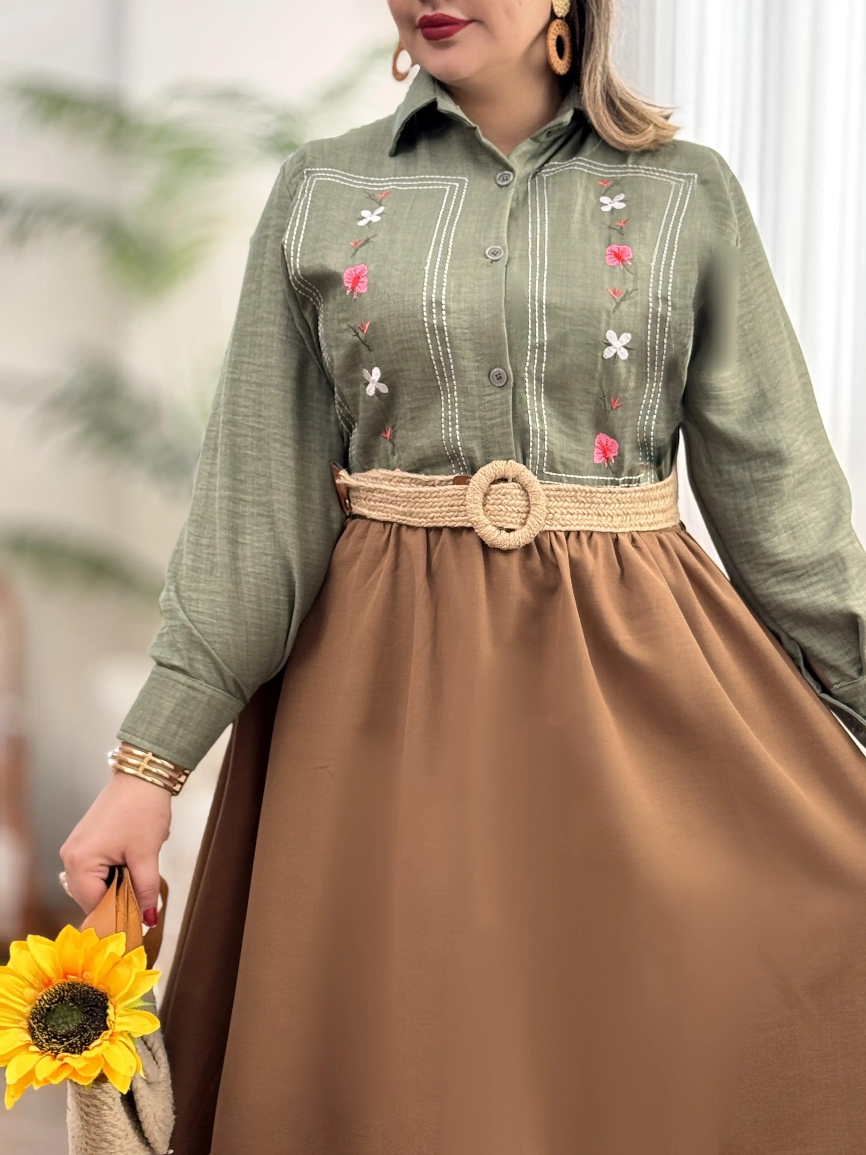 شومیز گلدوزی ترلان 3298
