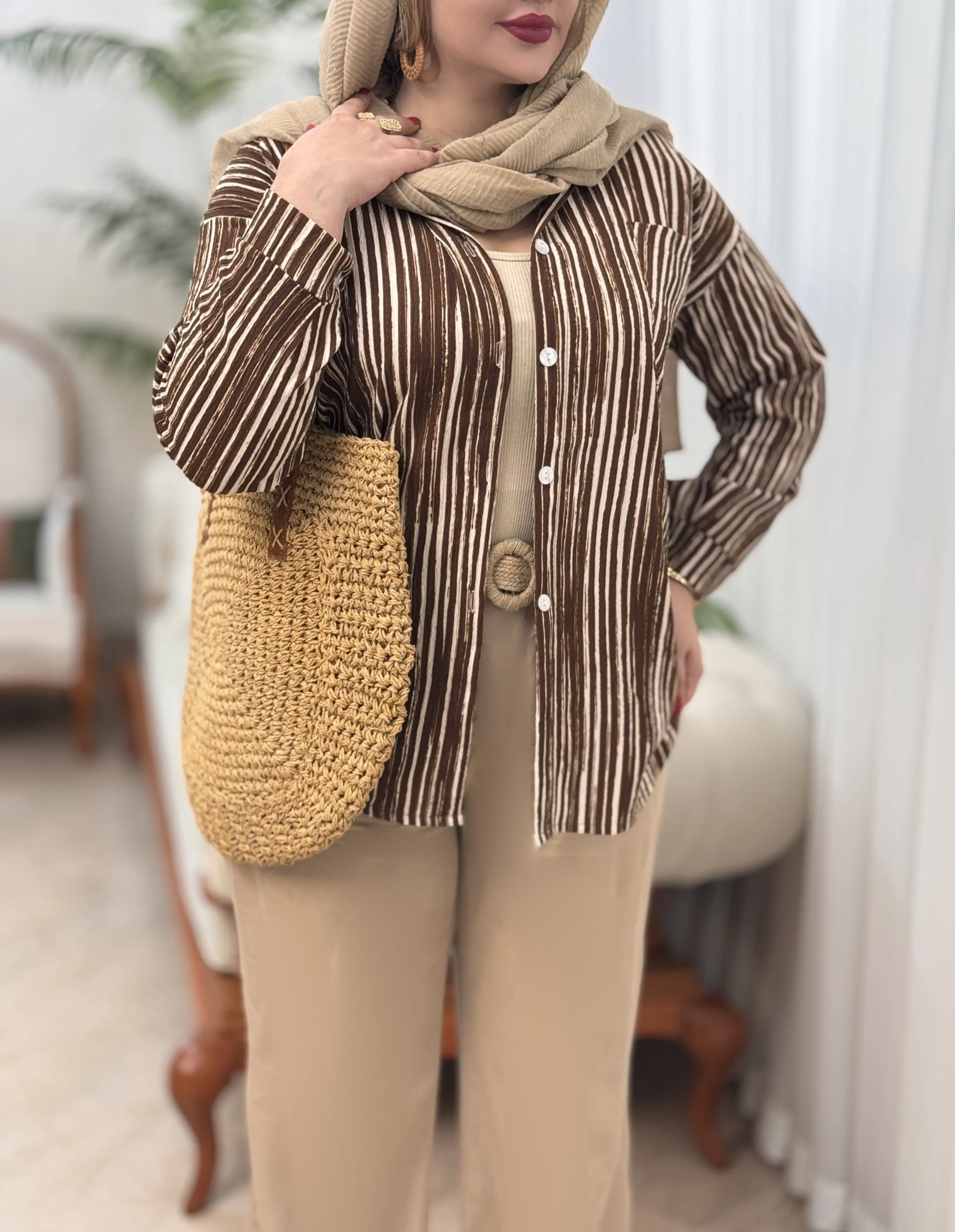 شومیز راه راه 3309
