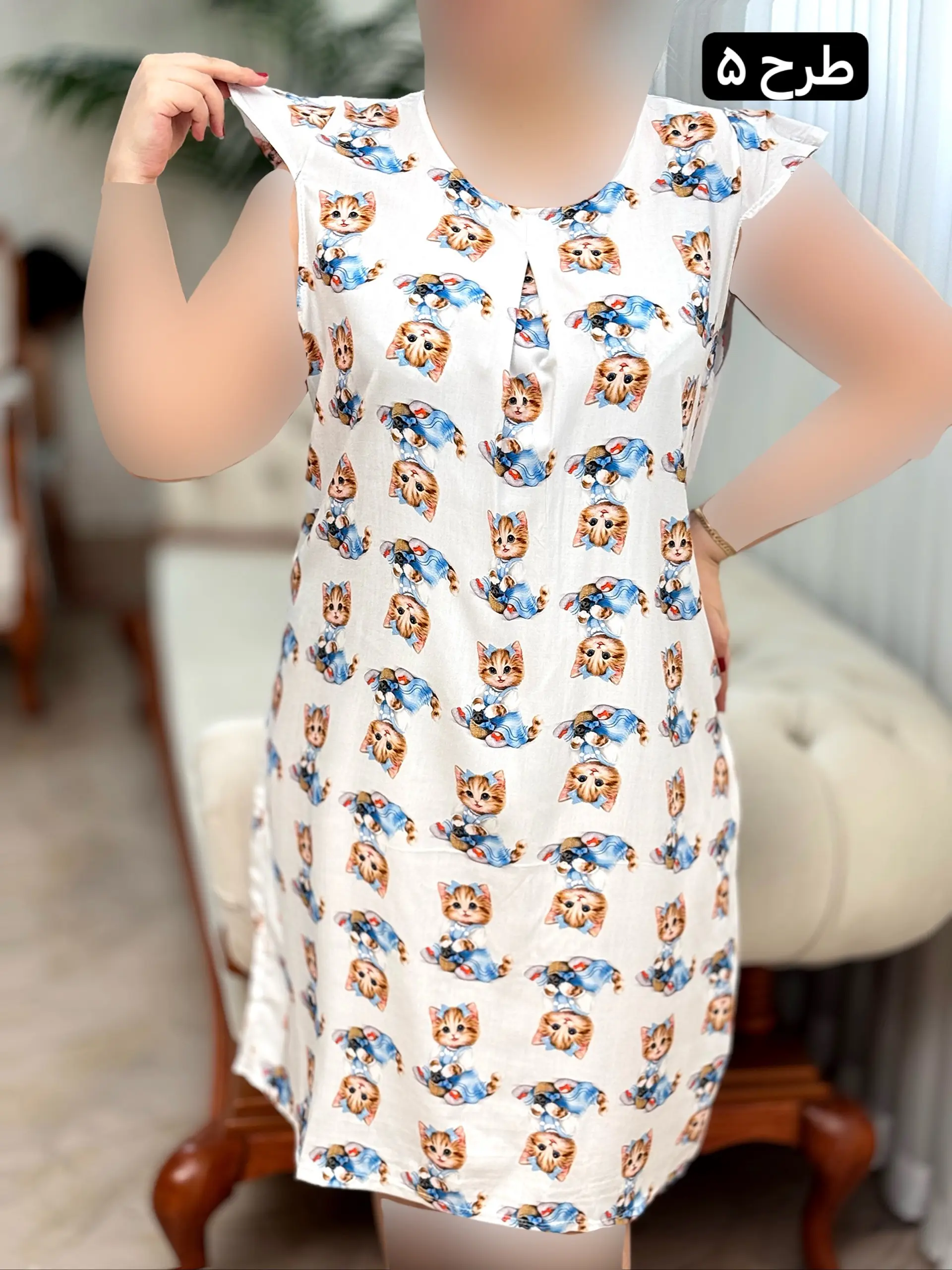 پیراهن نخی ستاره 3206