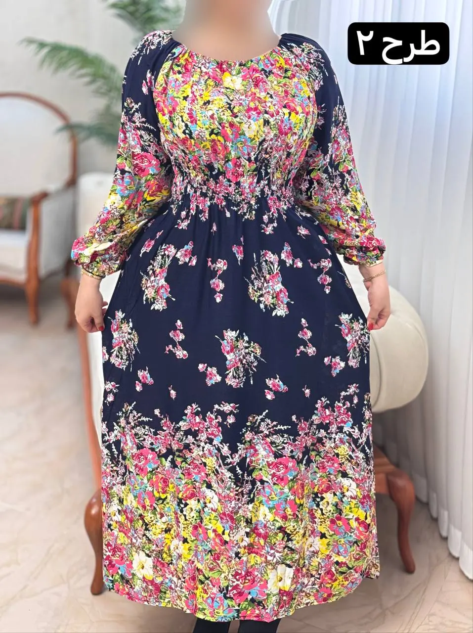 پیراهن نخی گلناز 3124