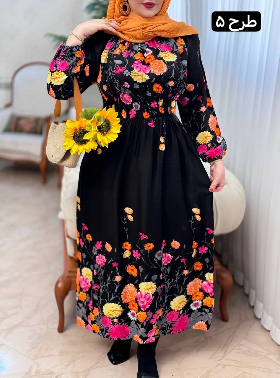 پیراهن نخی گلناز 3124