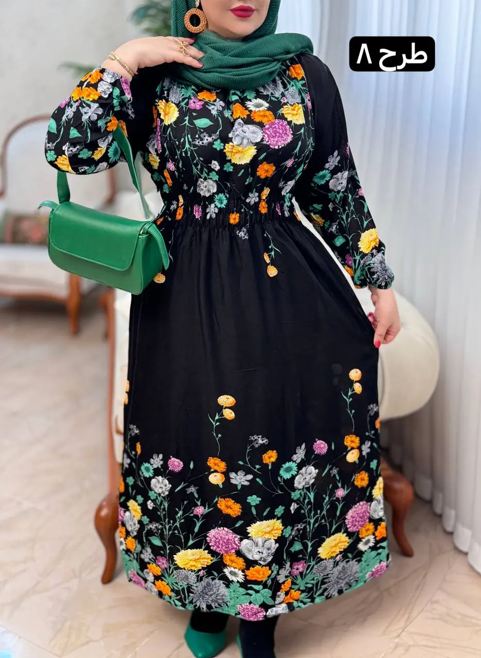 پیراهن نخی گلناز 3124