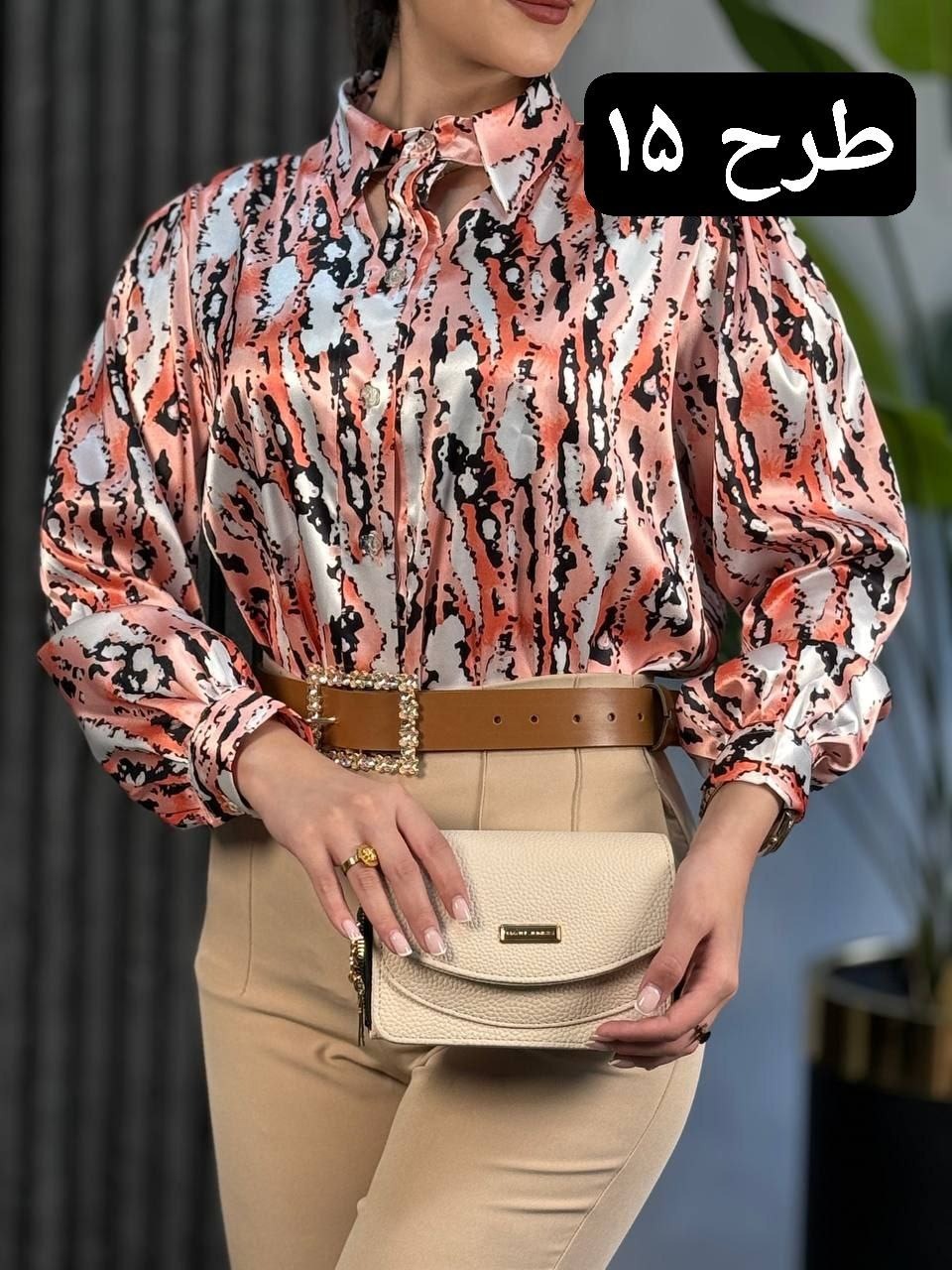شومیز ساتن ریونا کد 1796