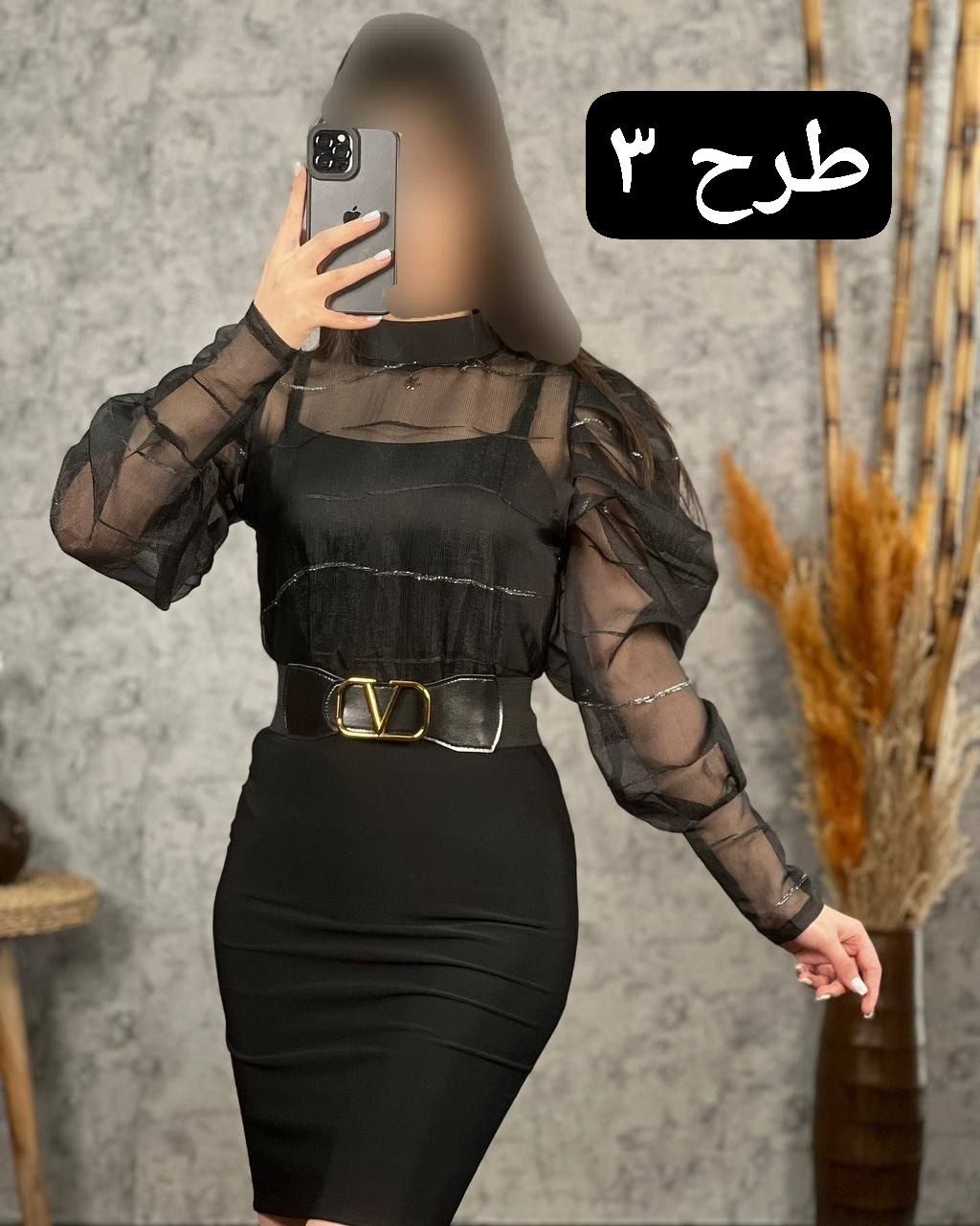 شومیز آستین پف ترک 1118