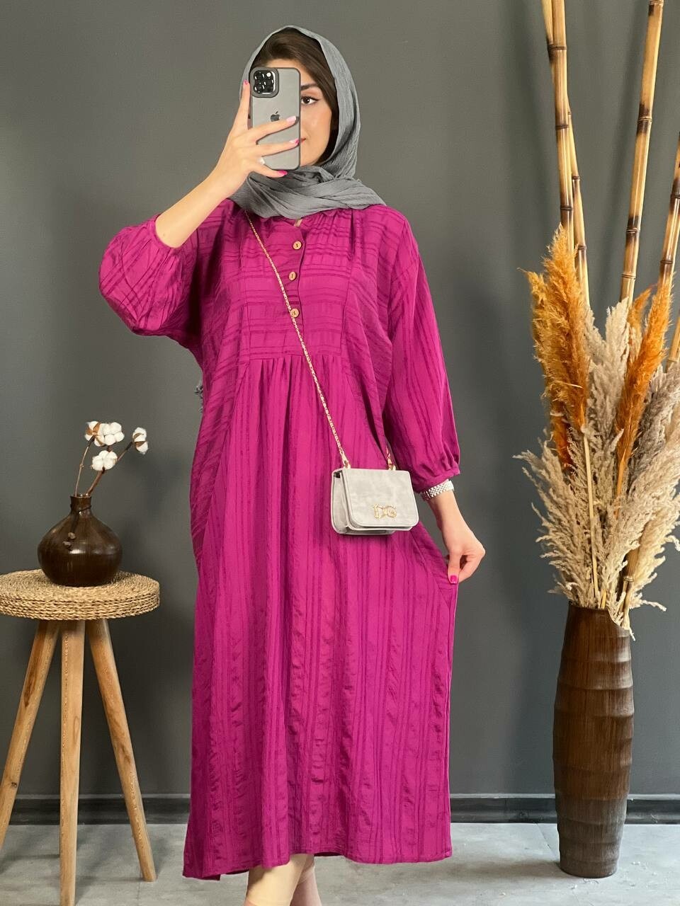 پیراهن وال جلو دکمه 1118