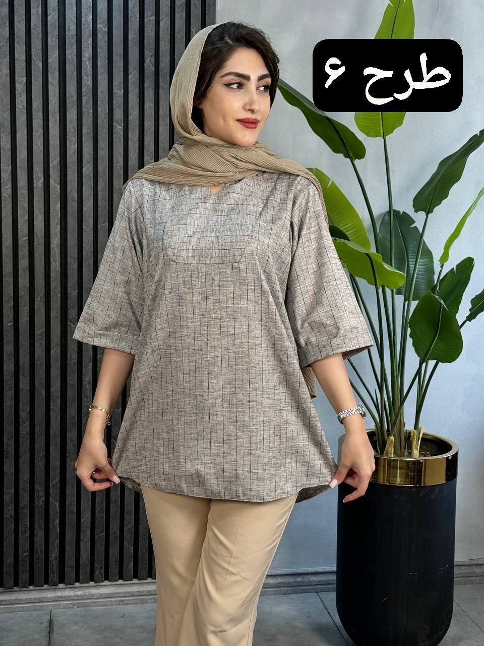 مانتو‌لینن دینا کد 1836
