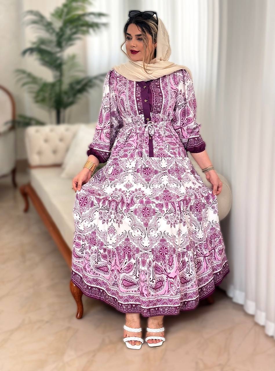 پیراهن جلو دکمه گلاره 2019