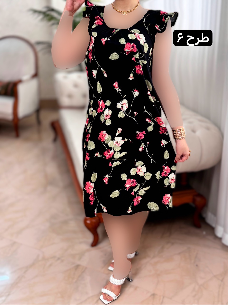 پیراهن نخی ساتینا 2042