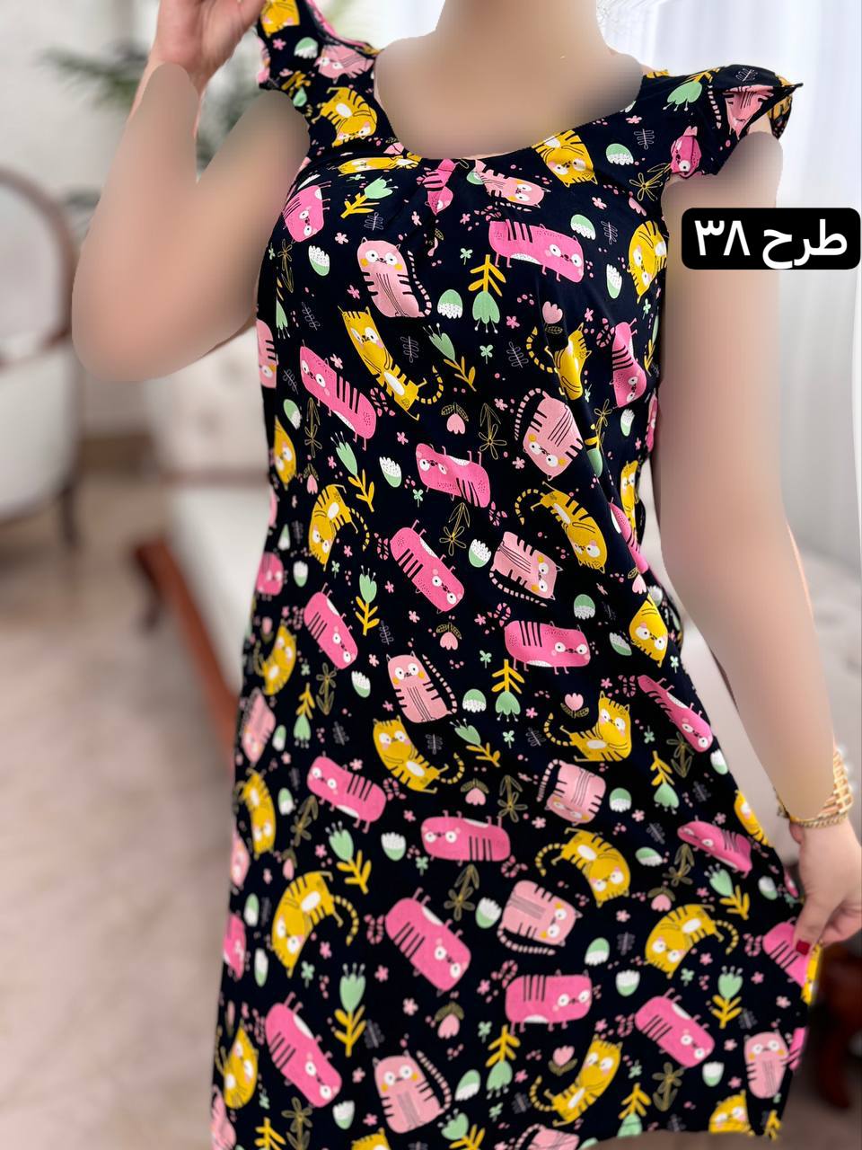 پیراهن نخی ساتینا 2042