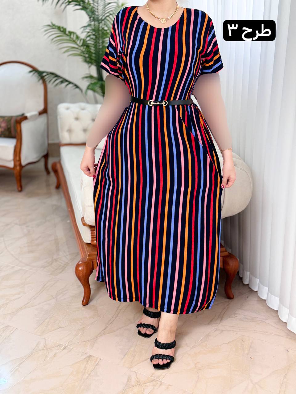 پیراهن نخی مینا 2091