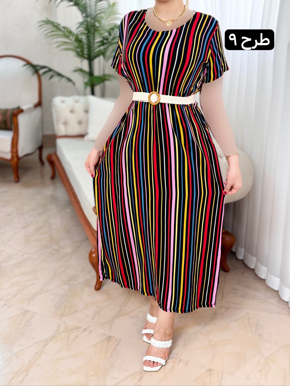 پیراهن نخی مینا 2091