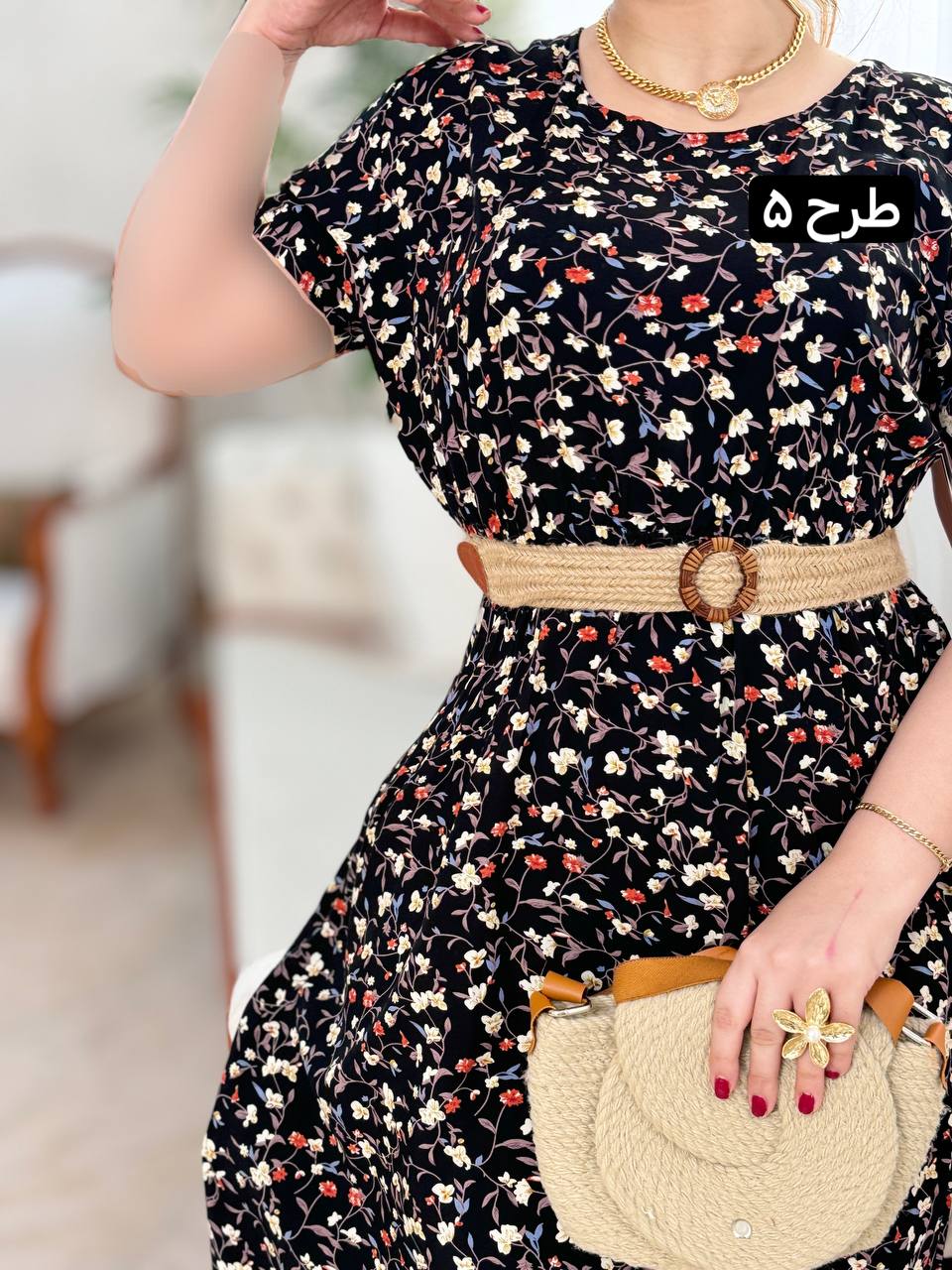 پیراهن نخی مینا 2091