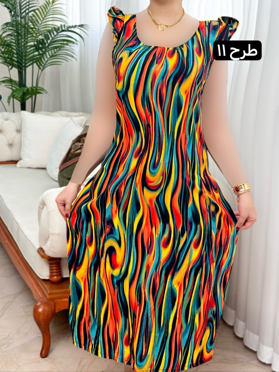 پیراهن نخی آیسل 2097