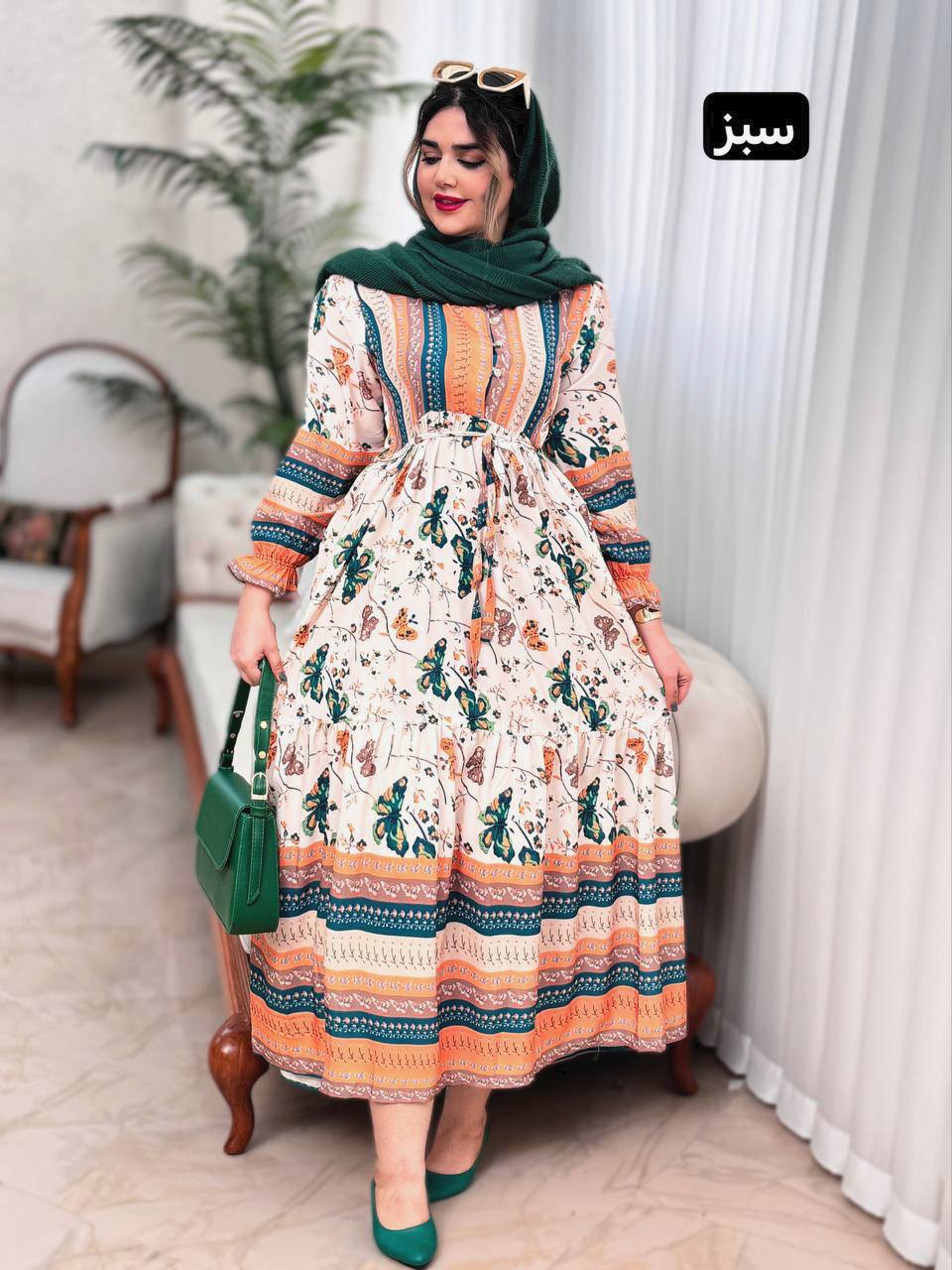 پیراهن فلور پروانه 2066