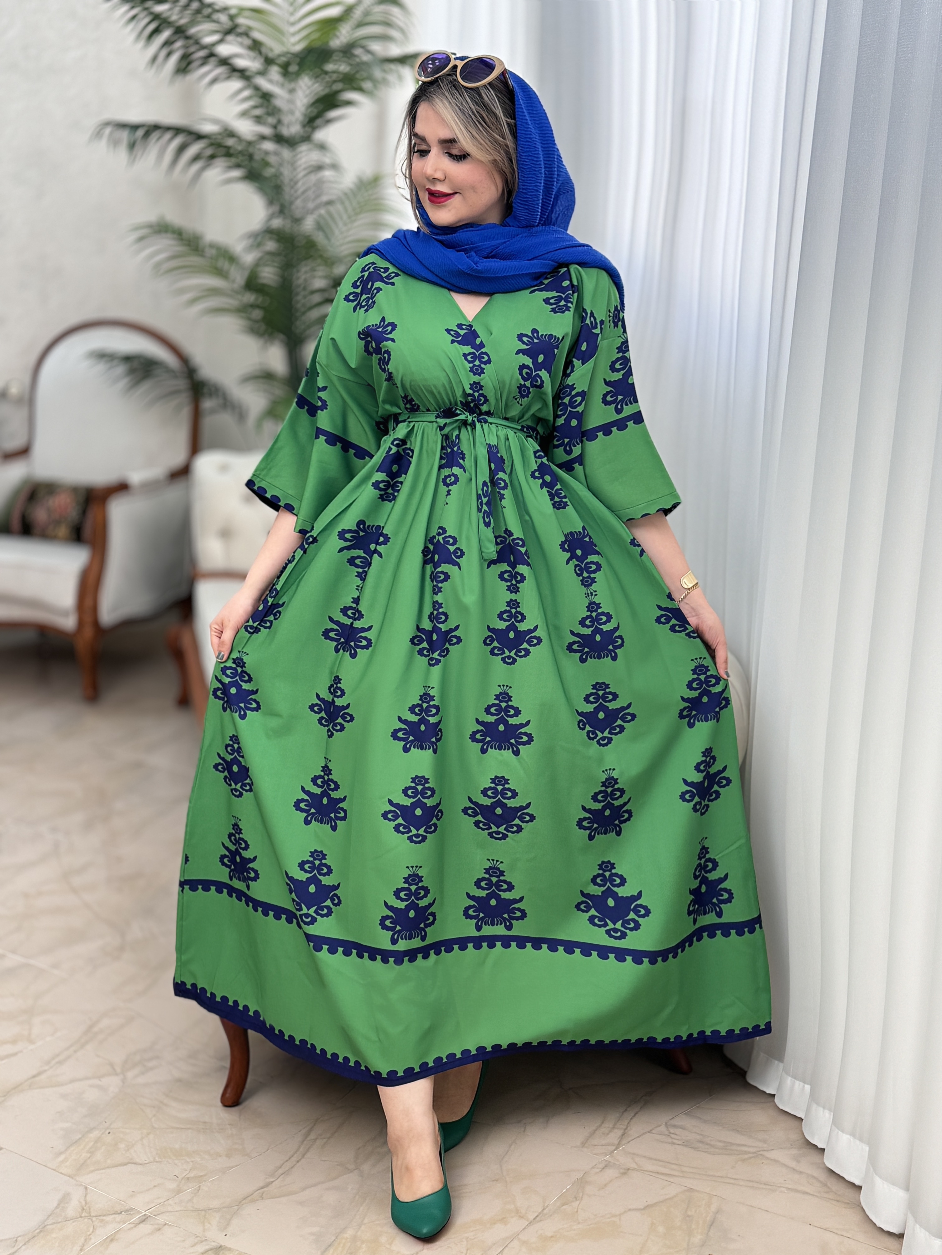 پیراهن فلور ساتنا 2133