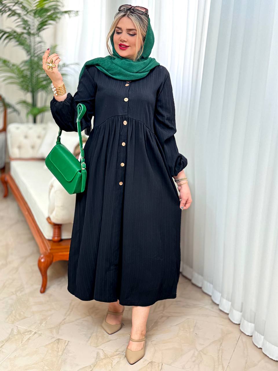پیراهن تمام دکمه 2136