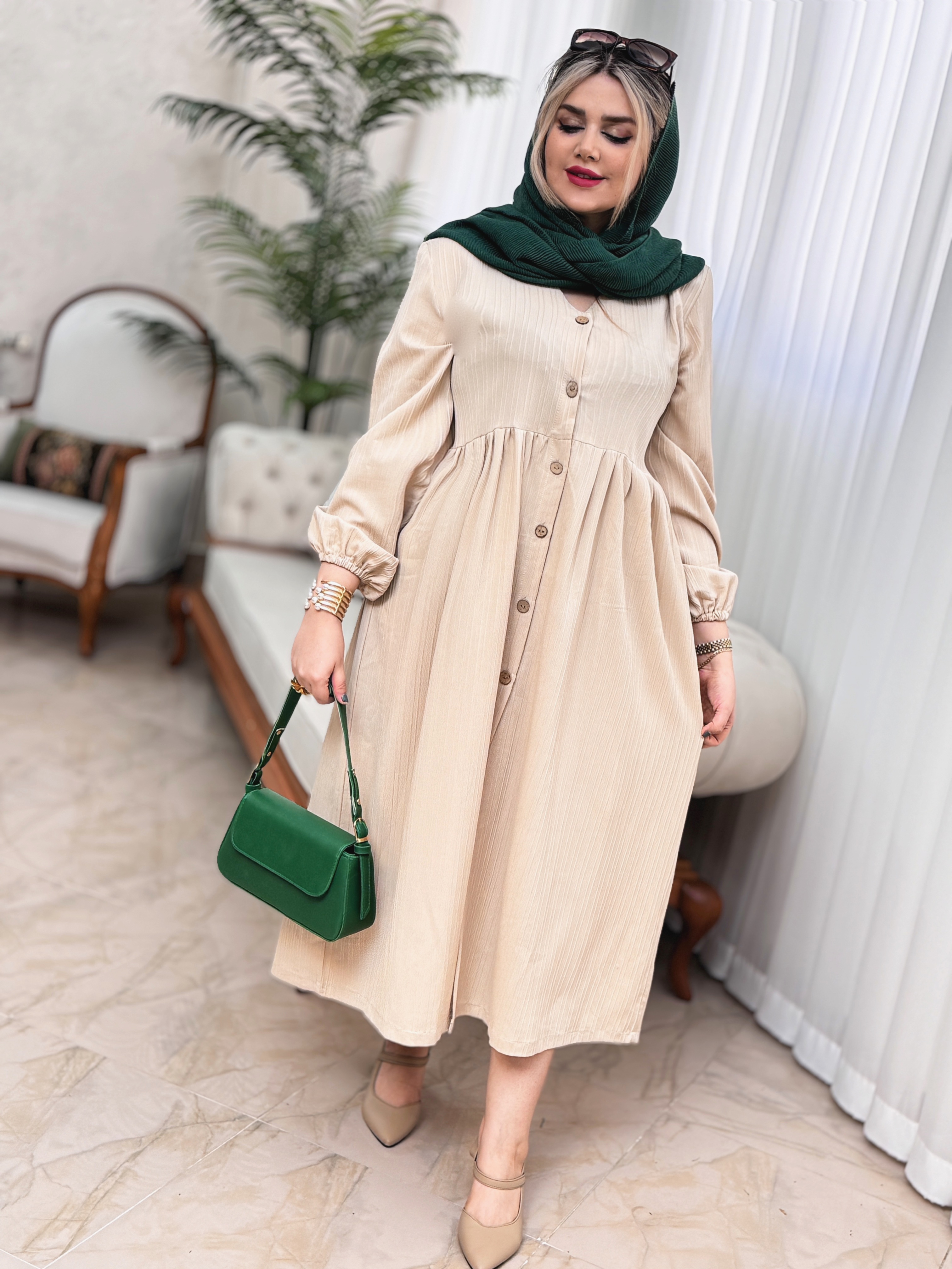 پیراهن تمام دکمه 2136