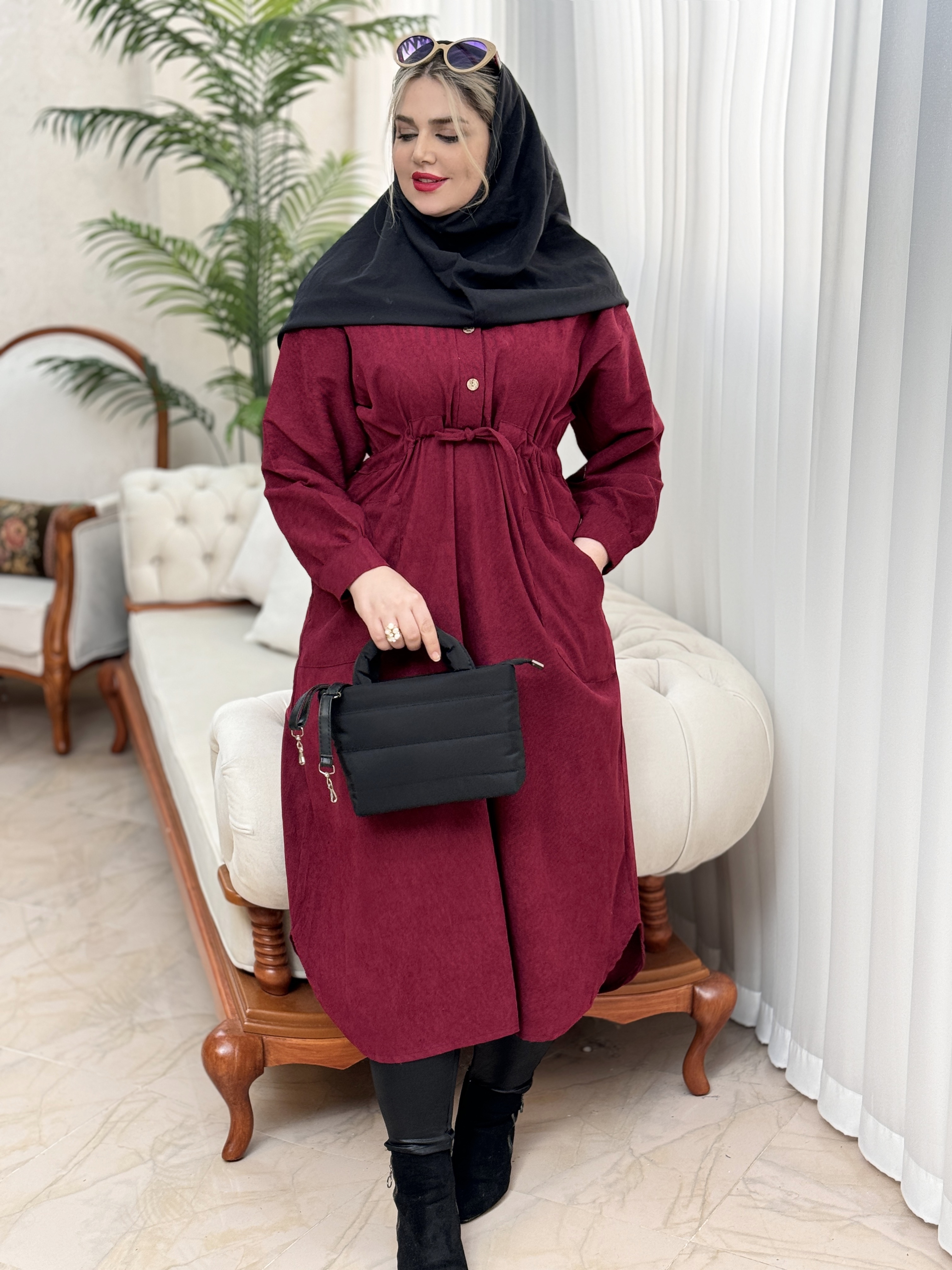 پیراهن کبریتی کمرگت2147