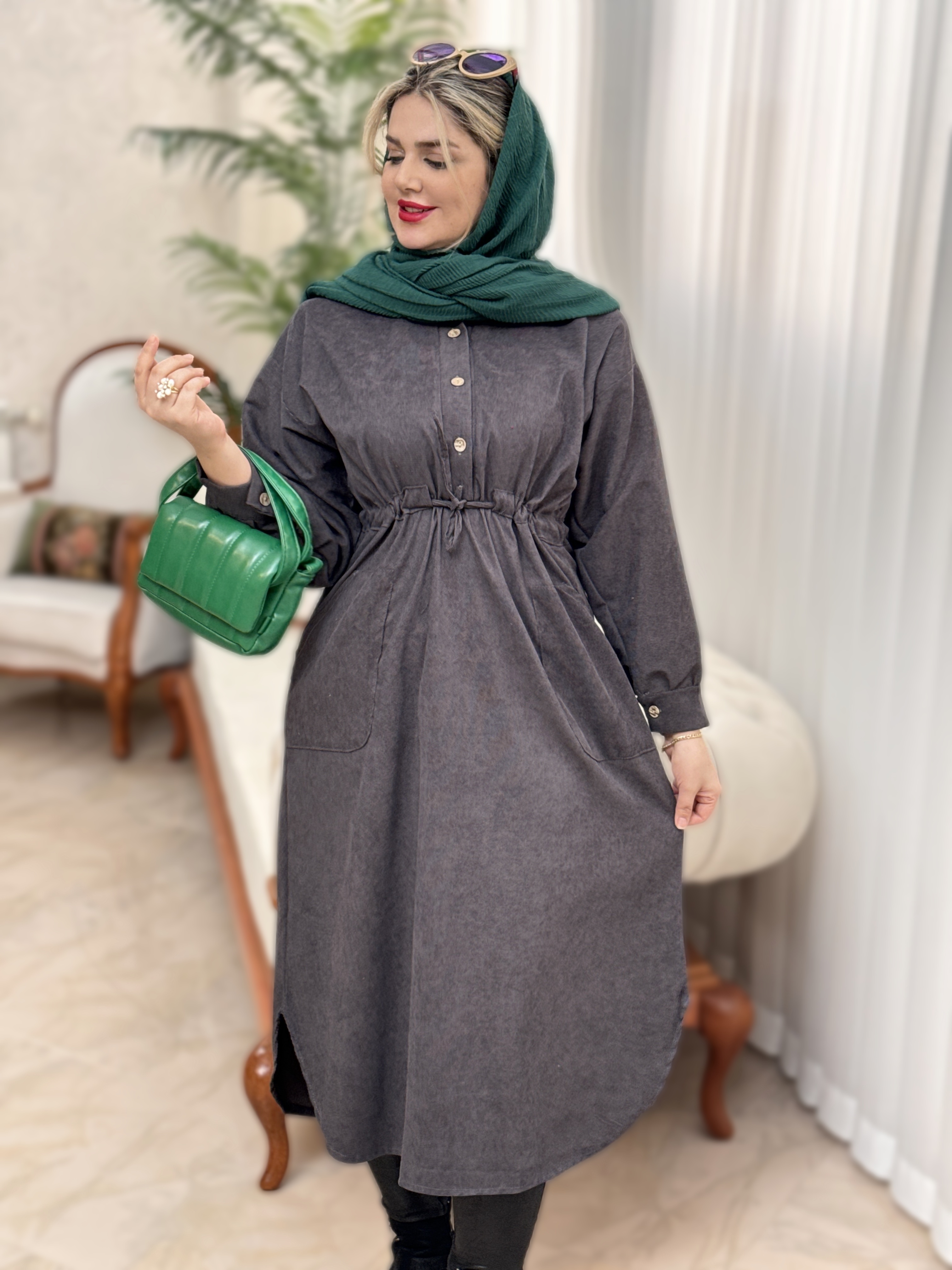 پیراهن کبریتی کمرگت2147