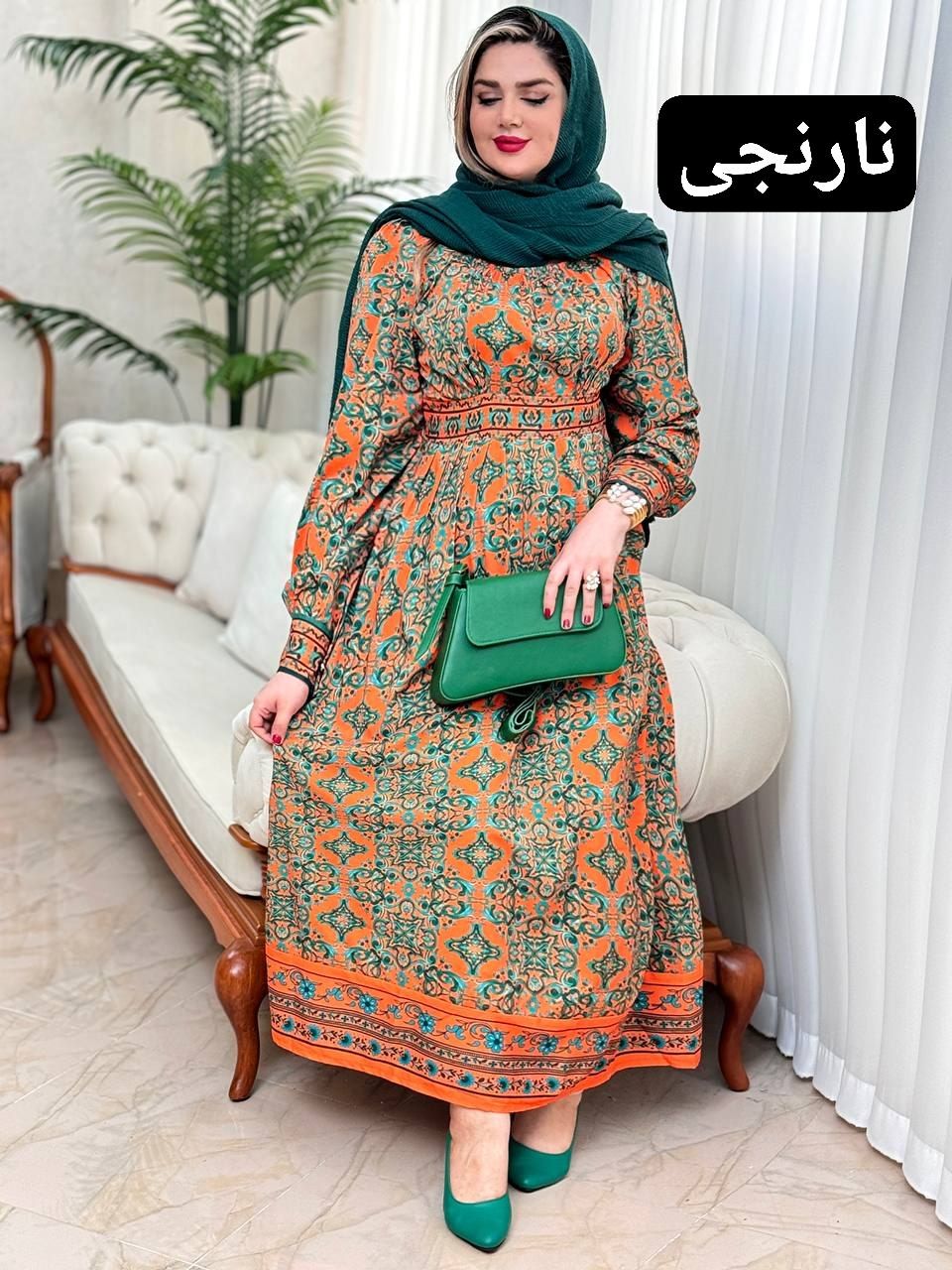 پیراهن یقه خشتی 2151