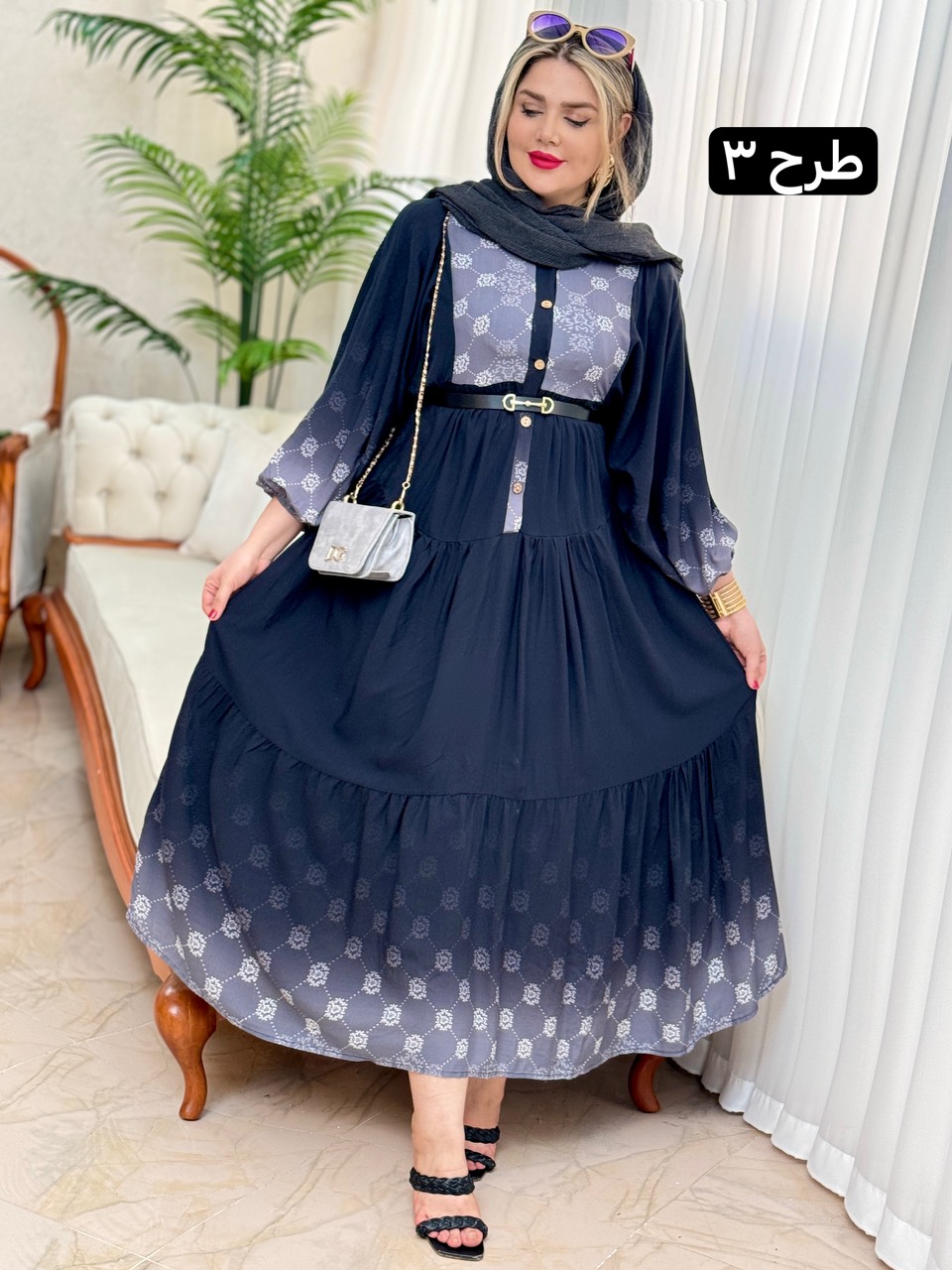 پیراهن نخی سمانه 2154
