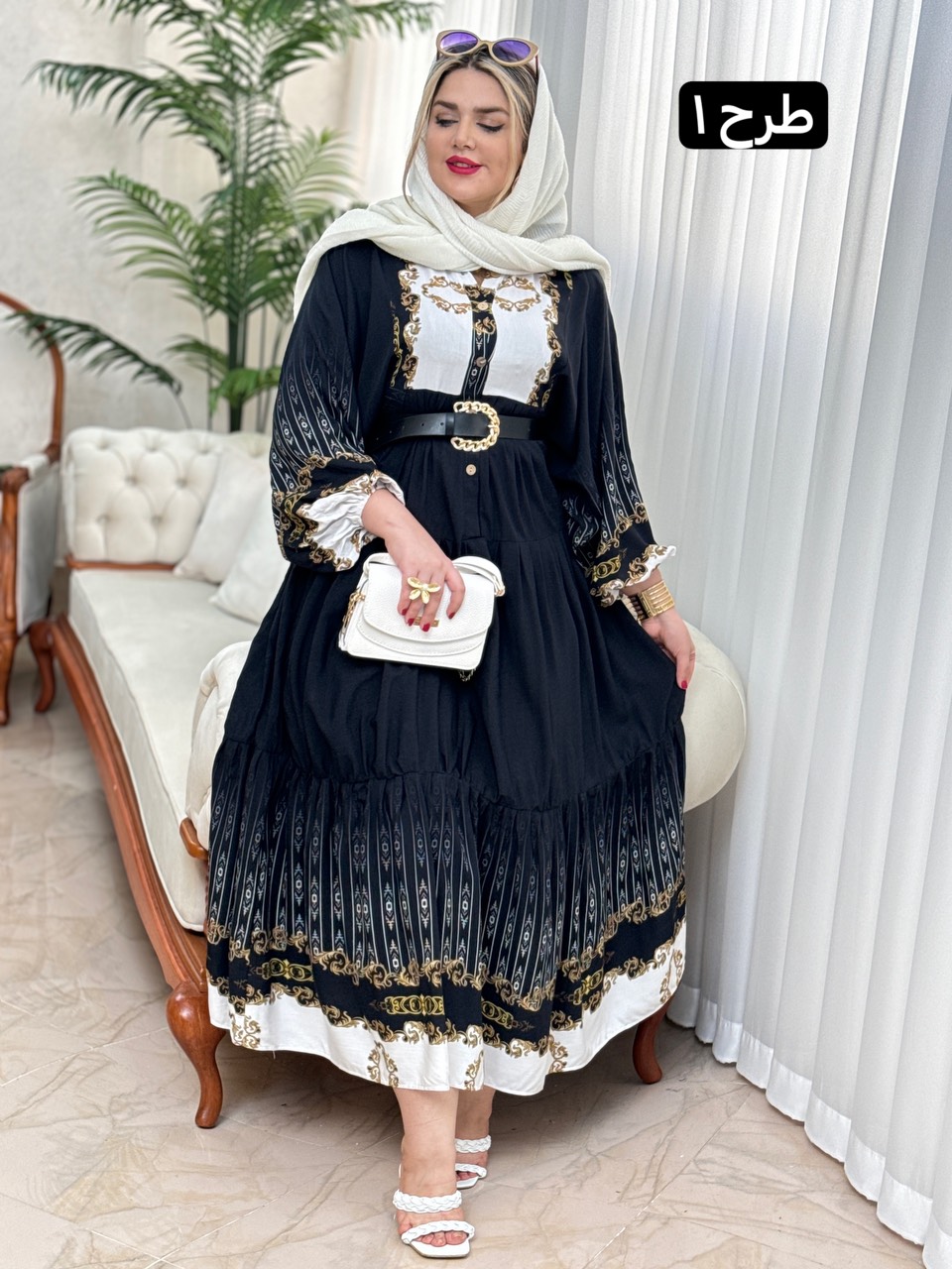 پیراهن نخی سمانه 2154