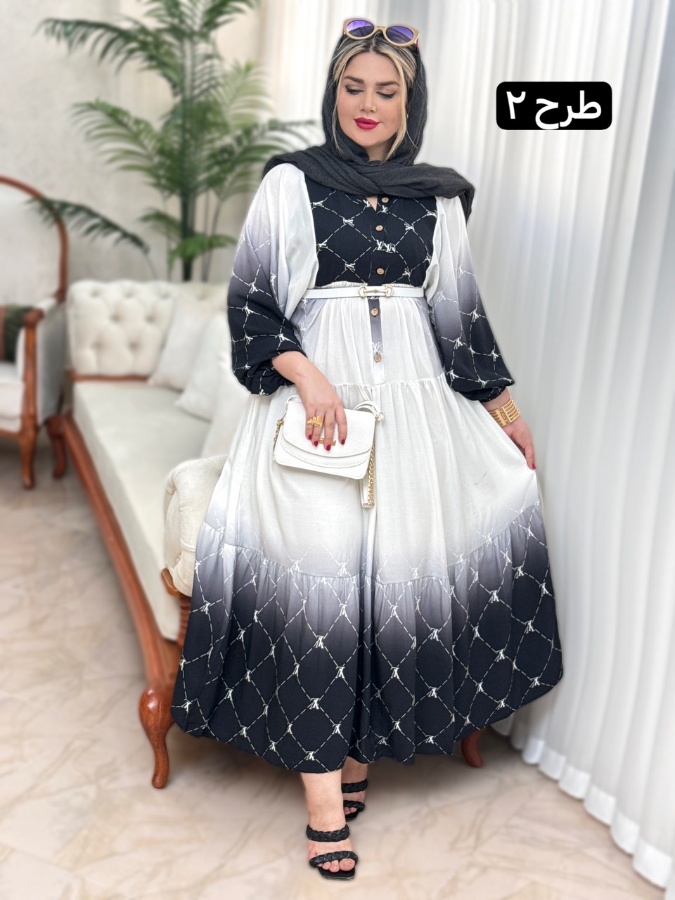 پیراهن نخی سمانه 2154