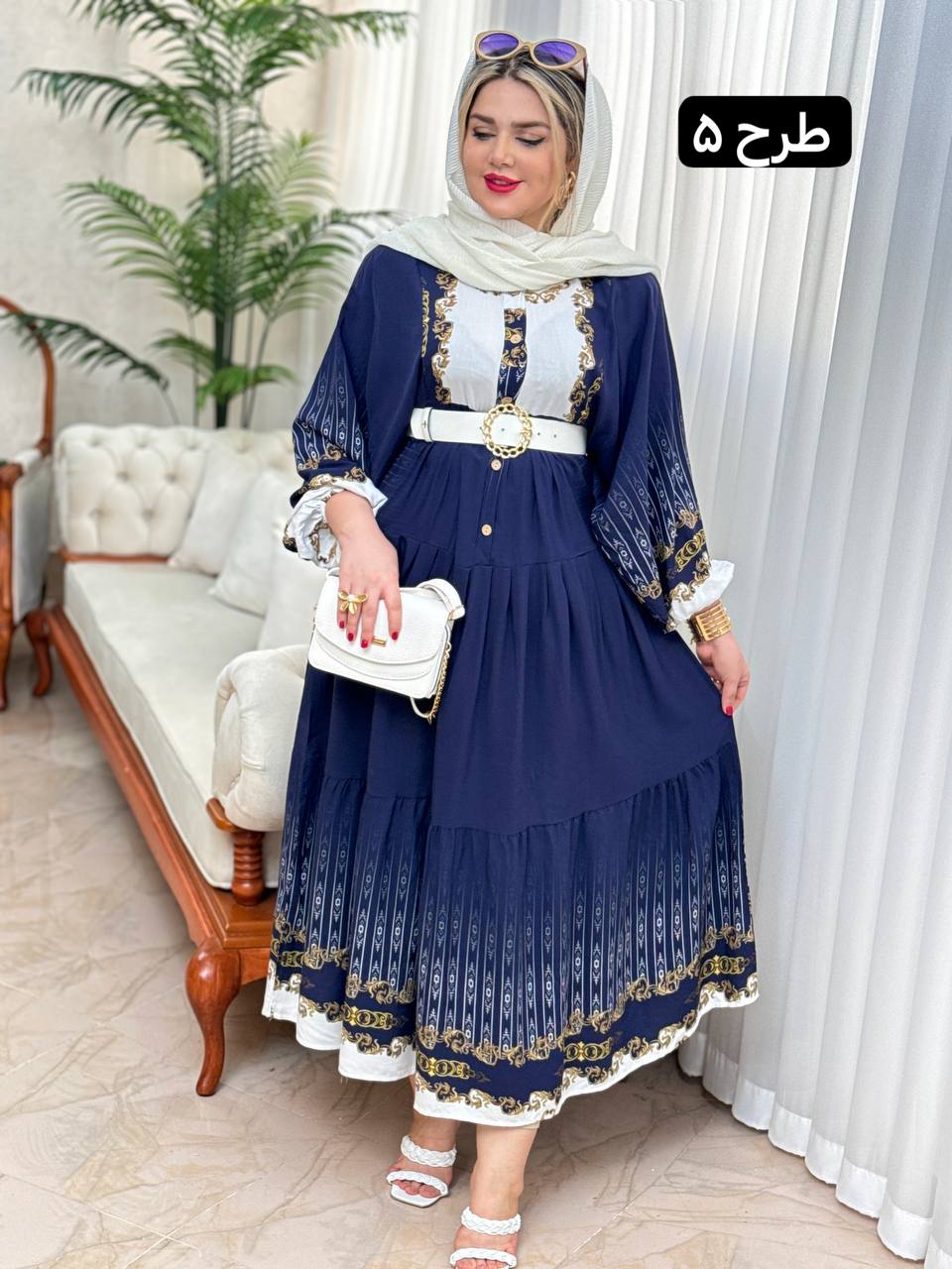 پیراهن نخی سمانه 2154