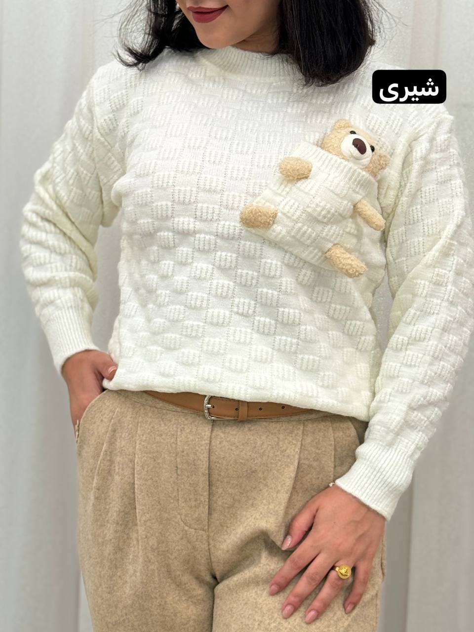 بلوز بافت جیب تدی 2234