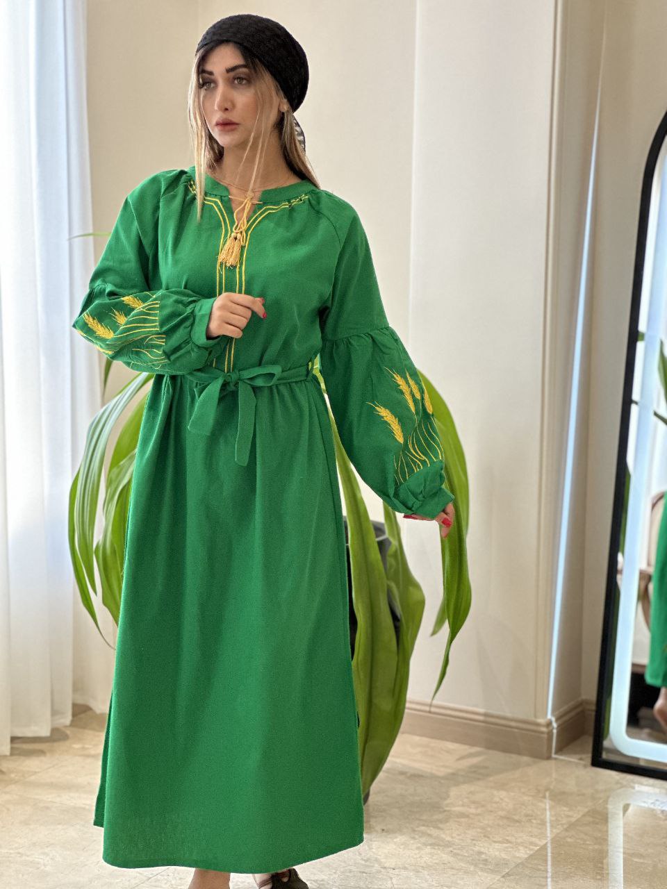 پیراهن کتان گندم‌ 2238