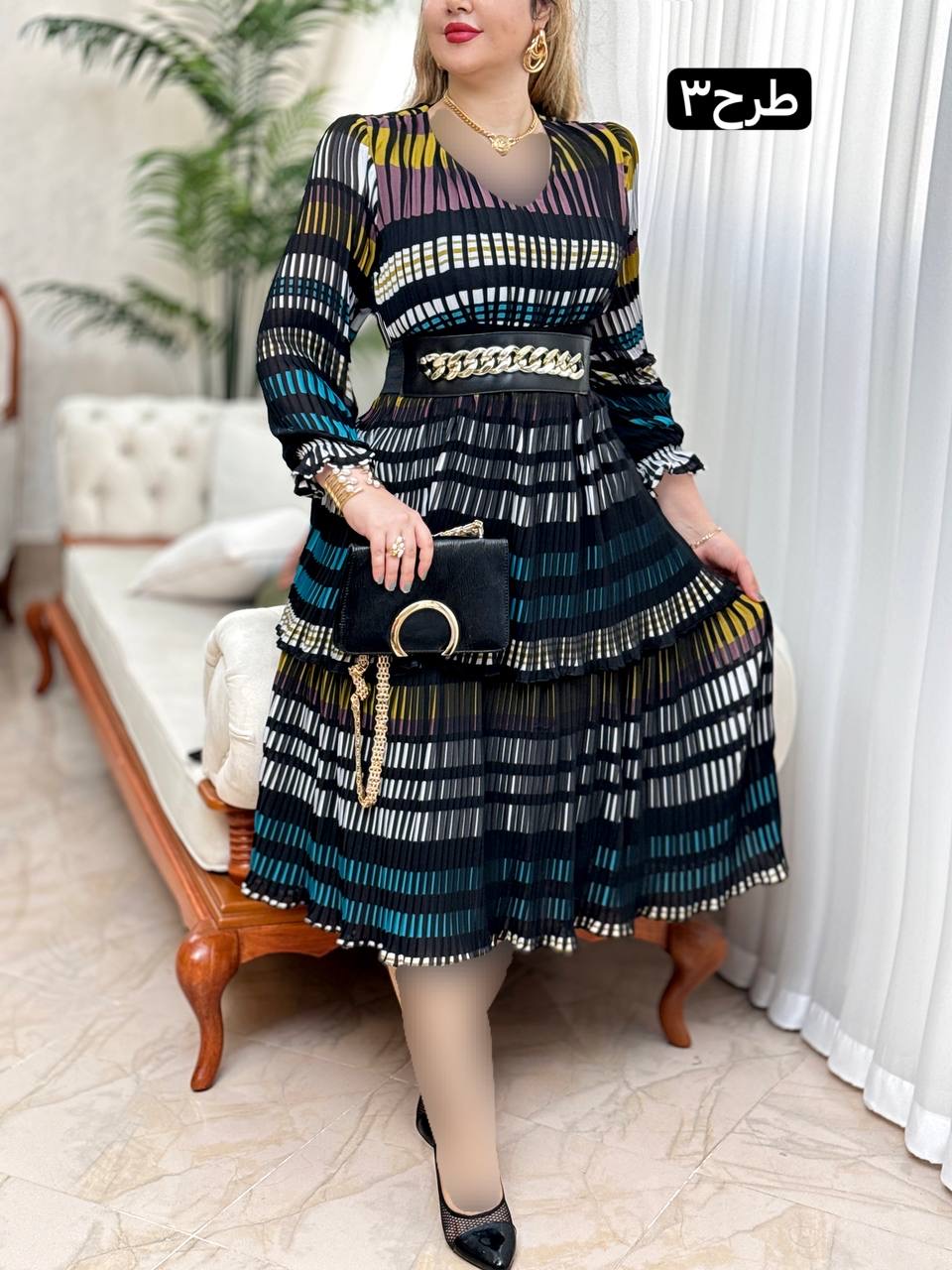پیراهن پلیسه مزونی 2176
