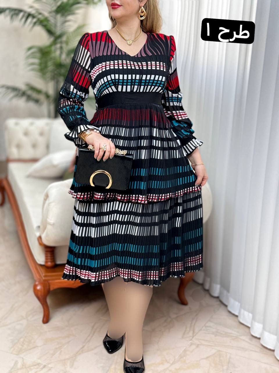 پیراهن پلیسه مزونی 2176