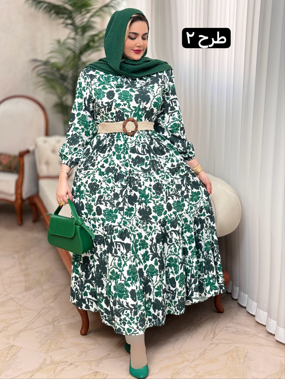 پیراهن فلور یلدایی 2704