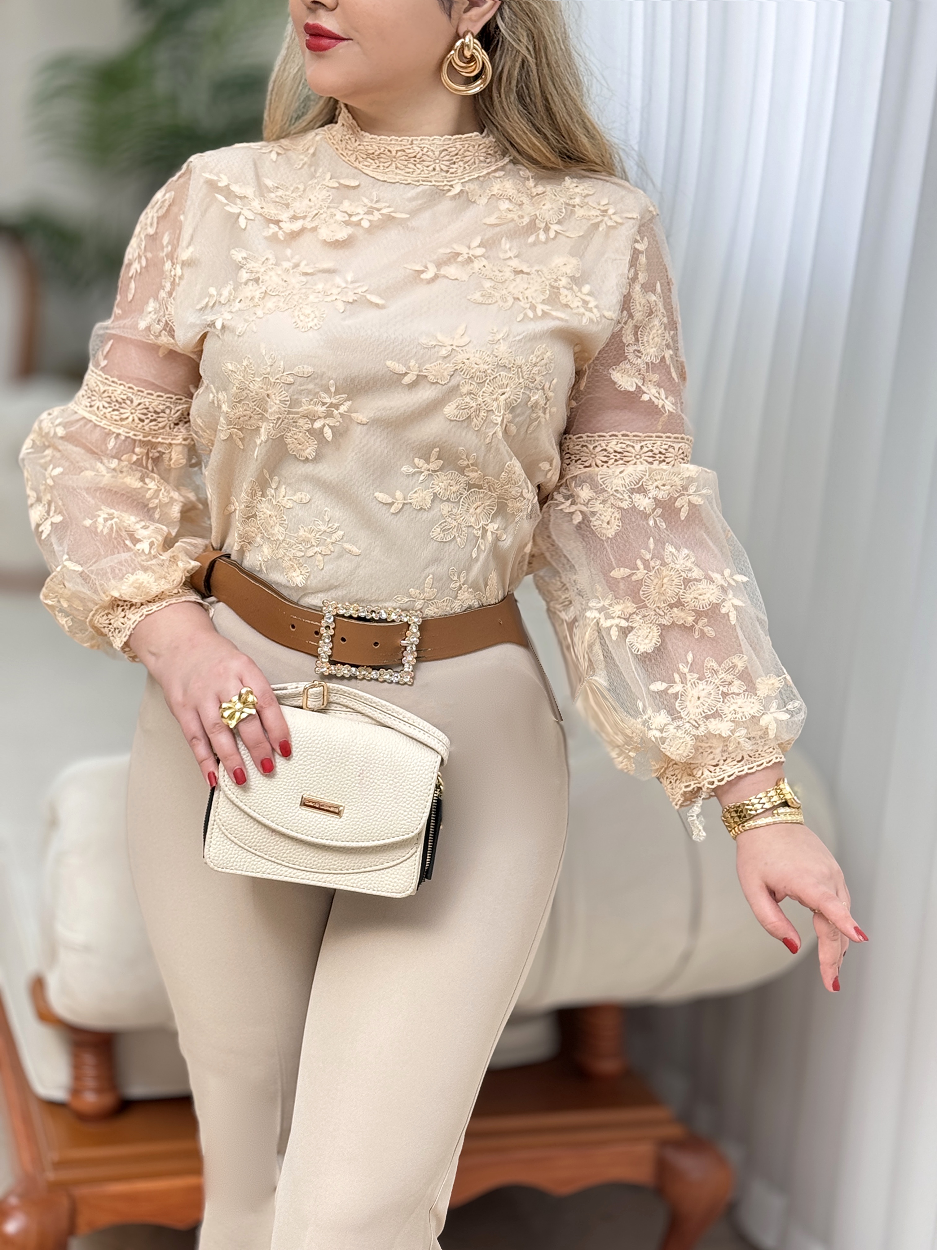 شومیز دانتل ژینا 2709