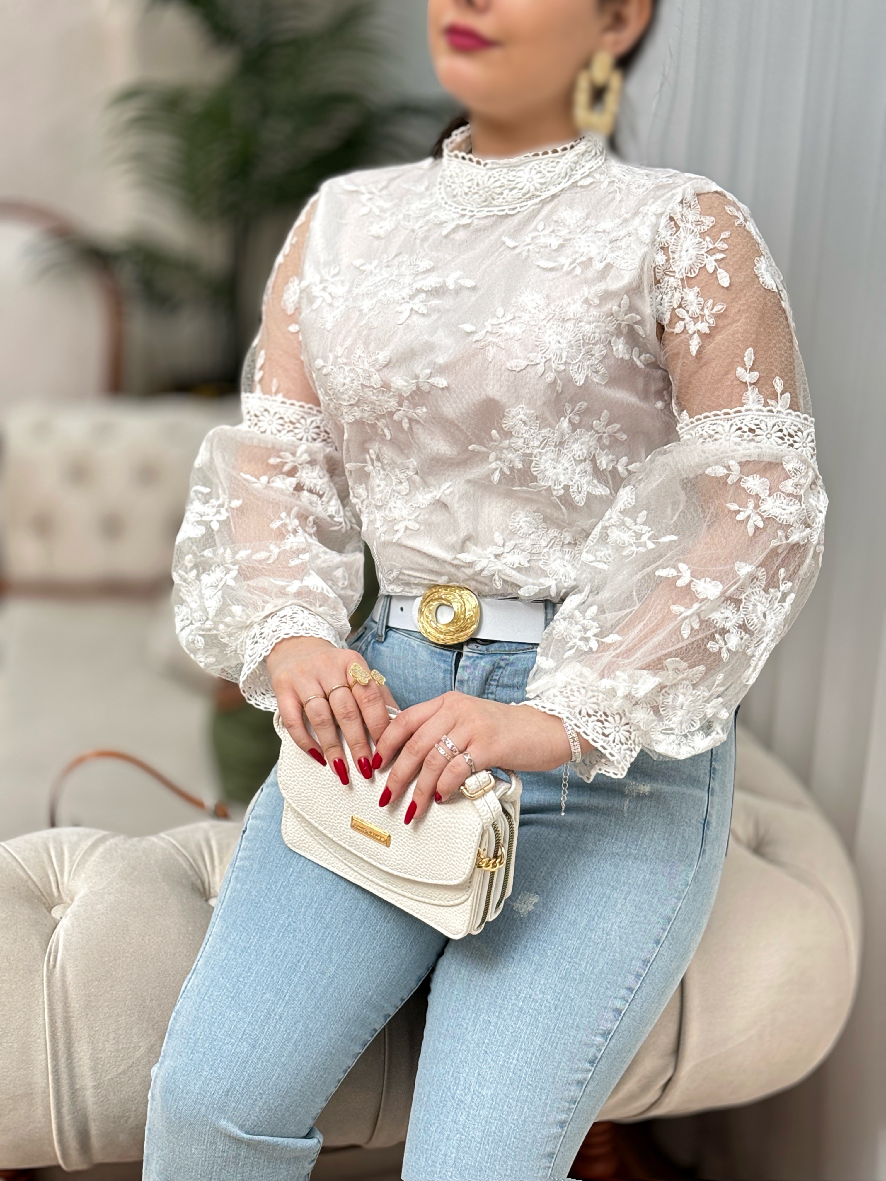 شومیز دانتل ژینا 2709