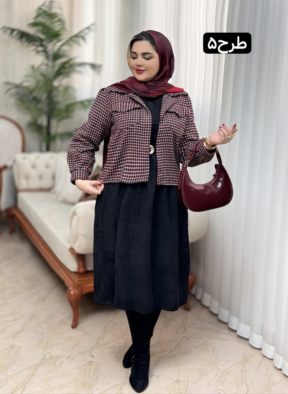 ست پیراهن و کت شنل 2717