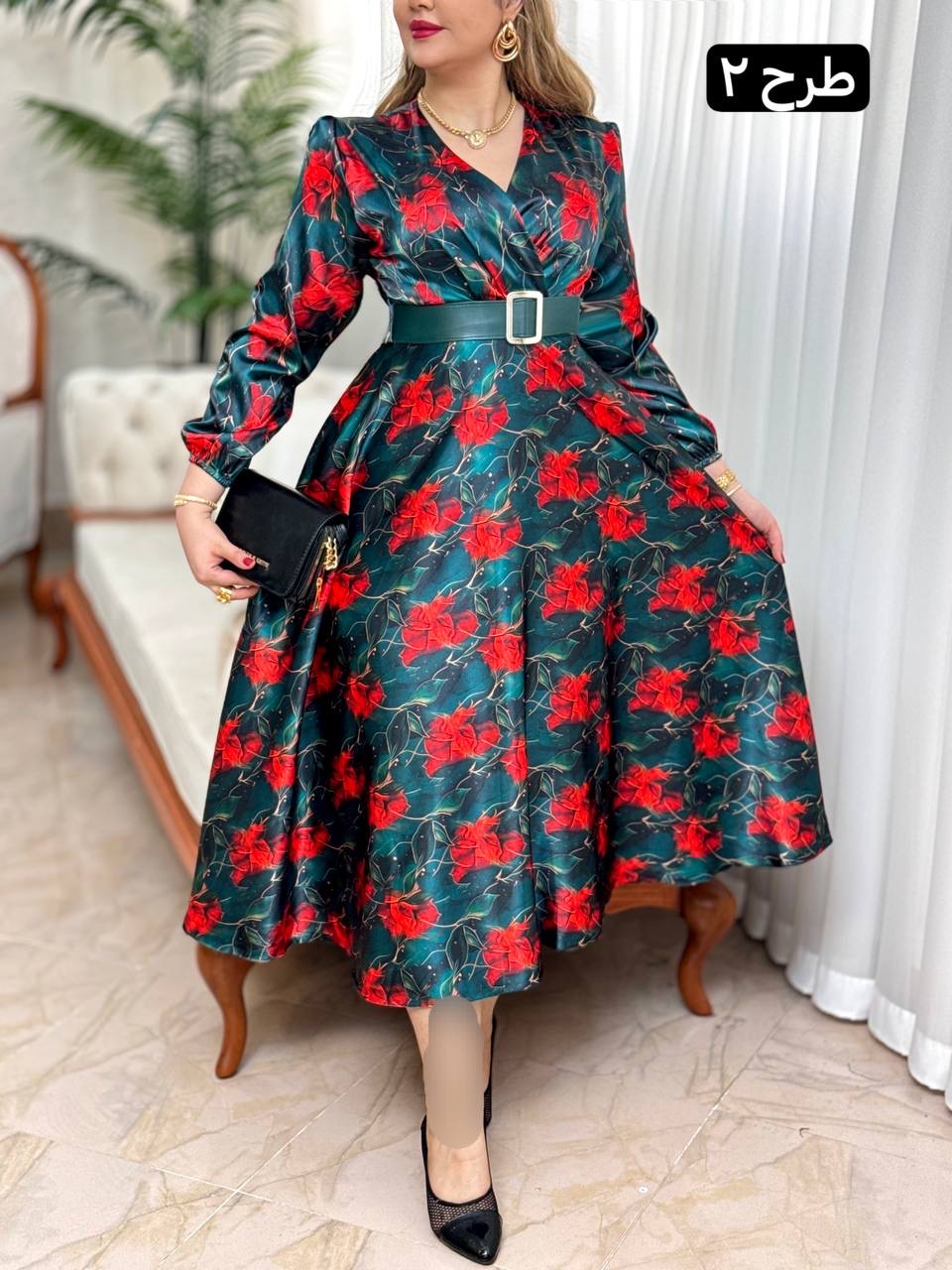پیراهن ساتن شراره 2725