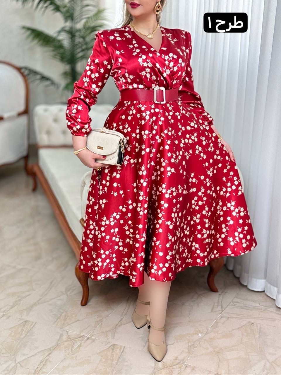 پیراهن ساتن شراره 2725